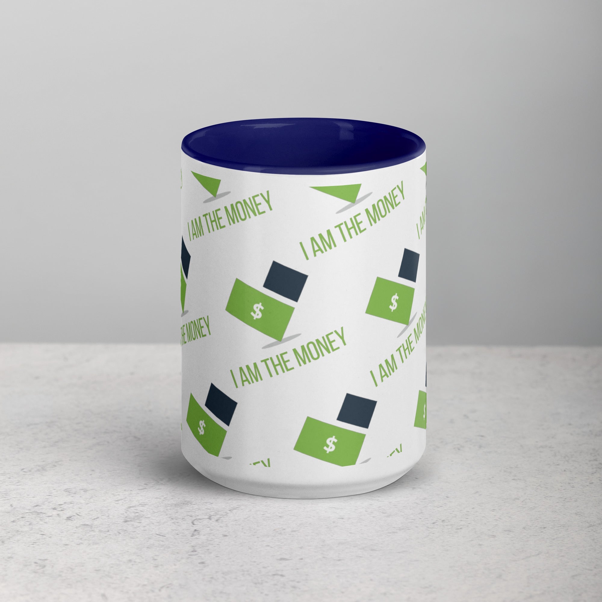 MDB Co. "I AM" THE MONEY Mug with Color Inside - The Million Dollar Bill Co.