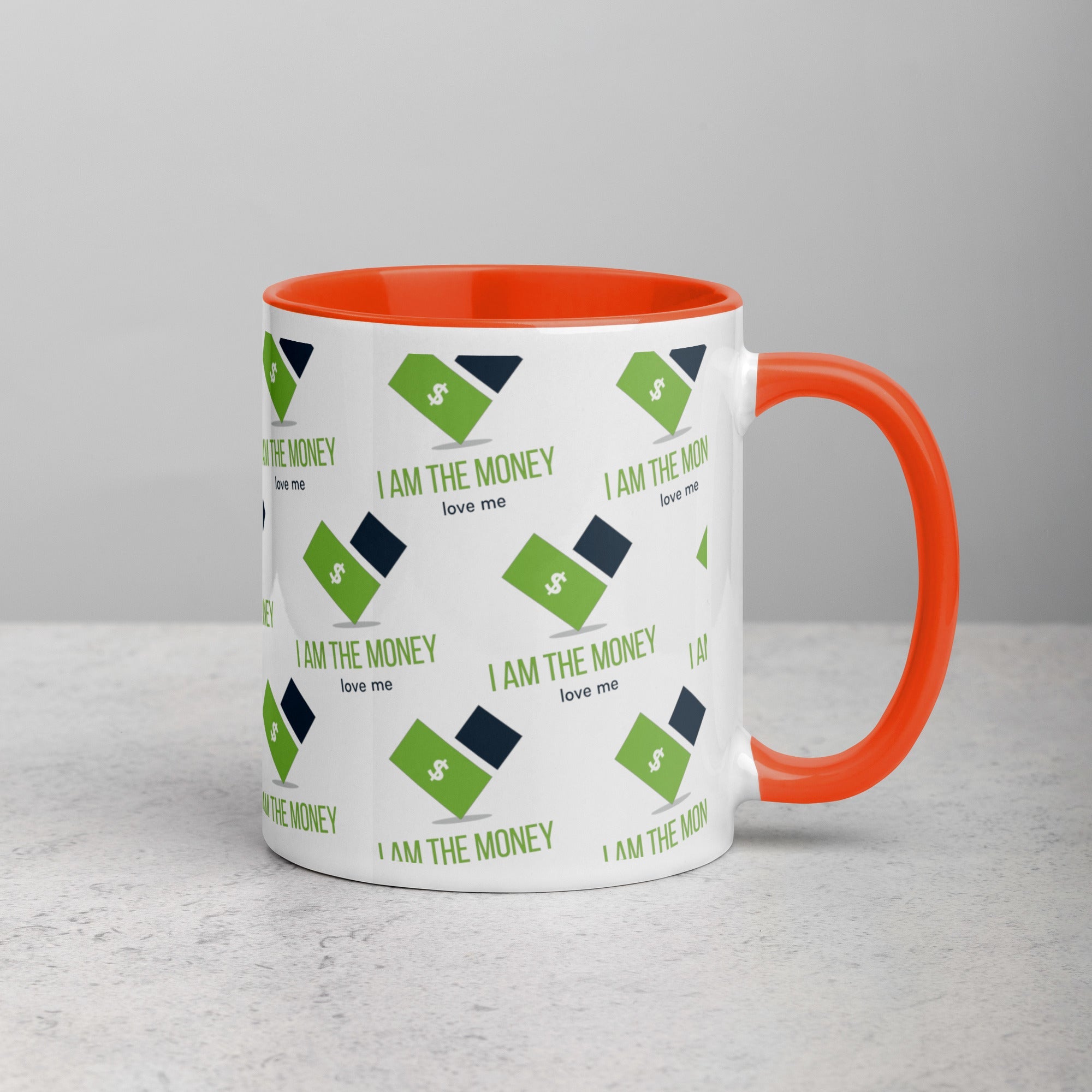 MDB Co. "I AM" THE MONEY Mug with Color Inside - The Million Dollar Bill Co.