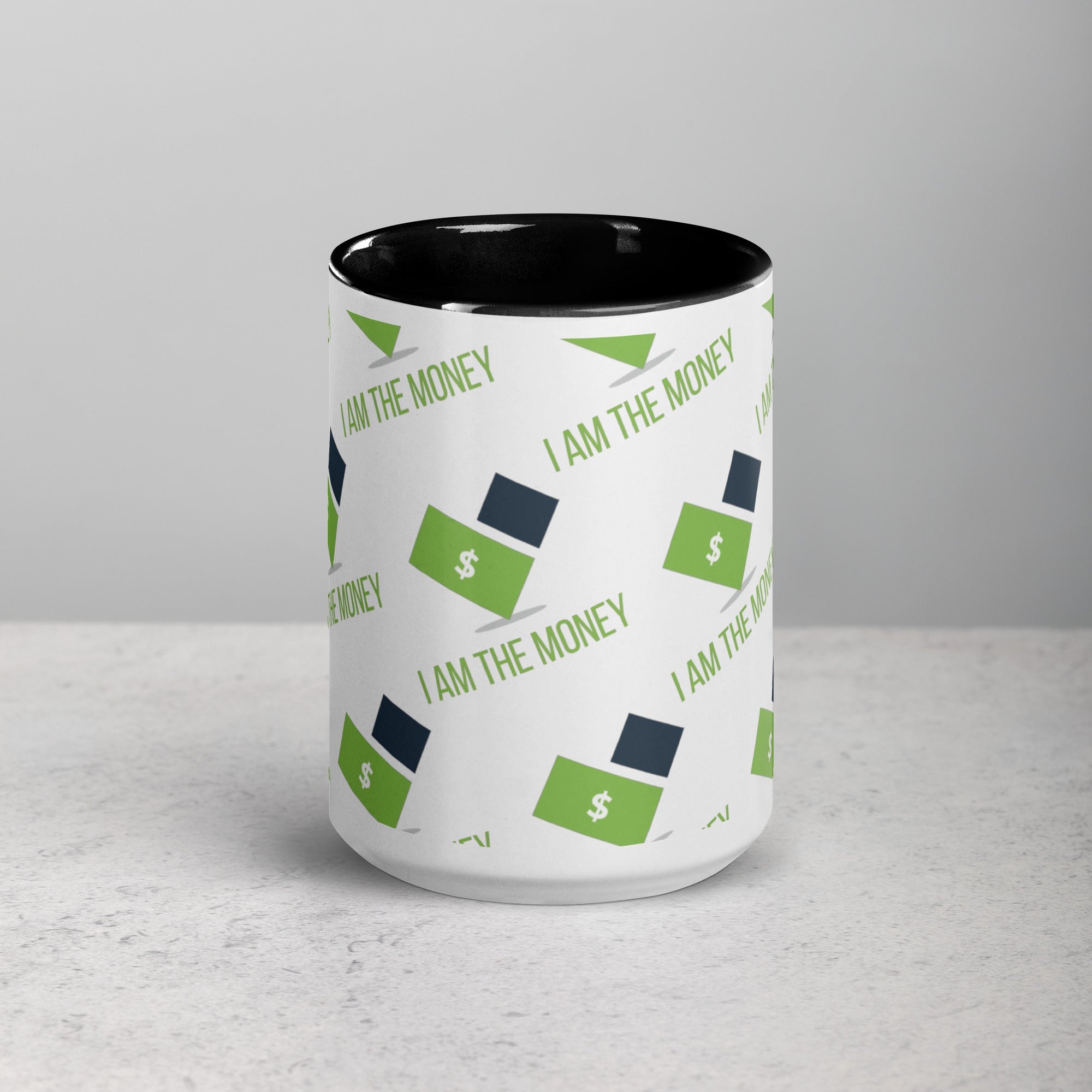 MDB Co. "I AM" THE MONEY Mug with Color Inside - The Million Dollar Bill Co.