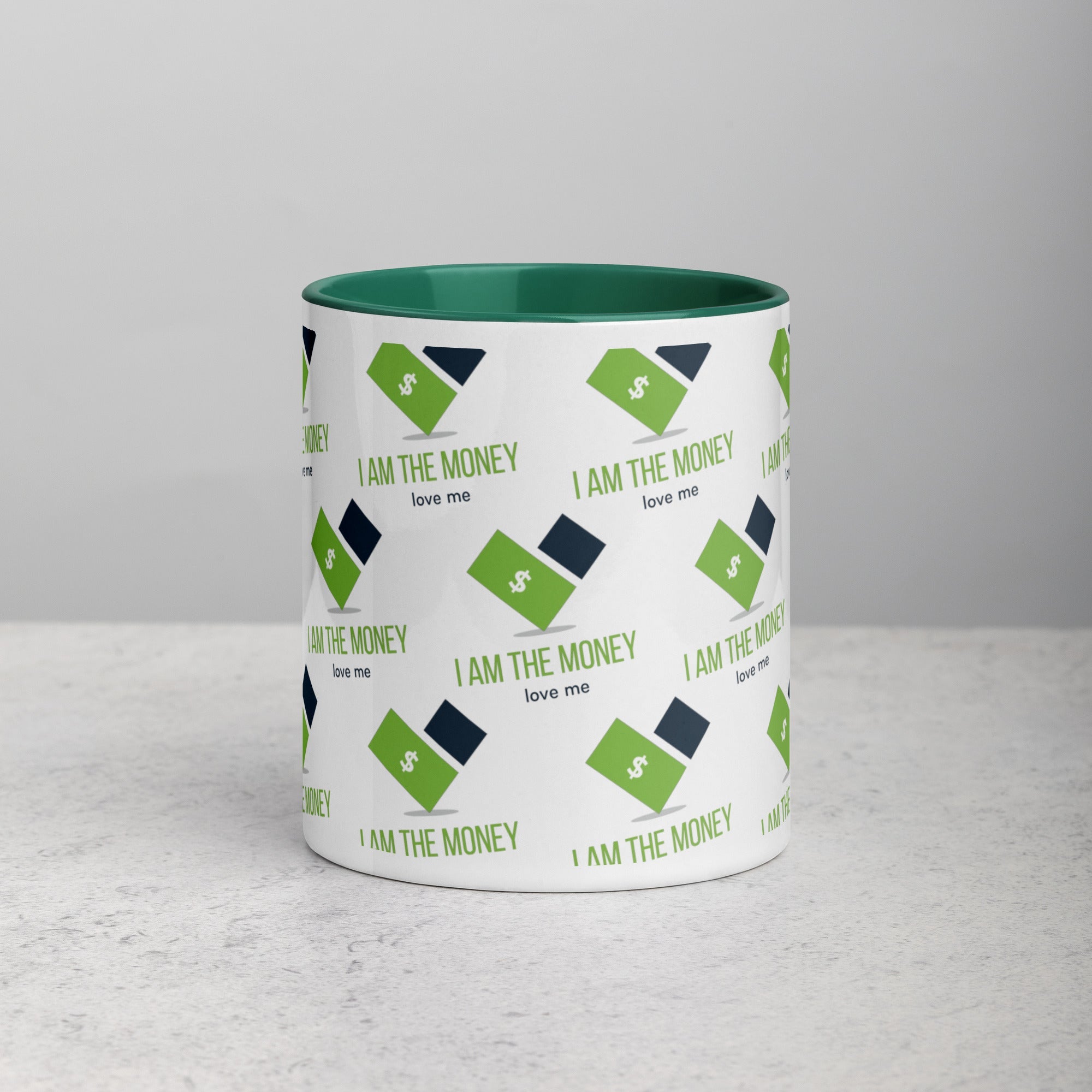 MDB Co. "I AM" THE MONEY Mug with Color Inside - The Million Dollar Bill Co.