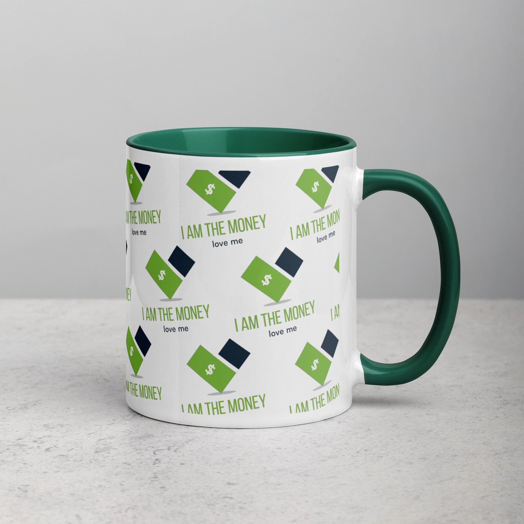 MDB Co. "I AM" THE MONEY Mug with Color Inside - The Million Dollar Bill Co.