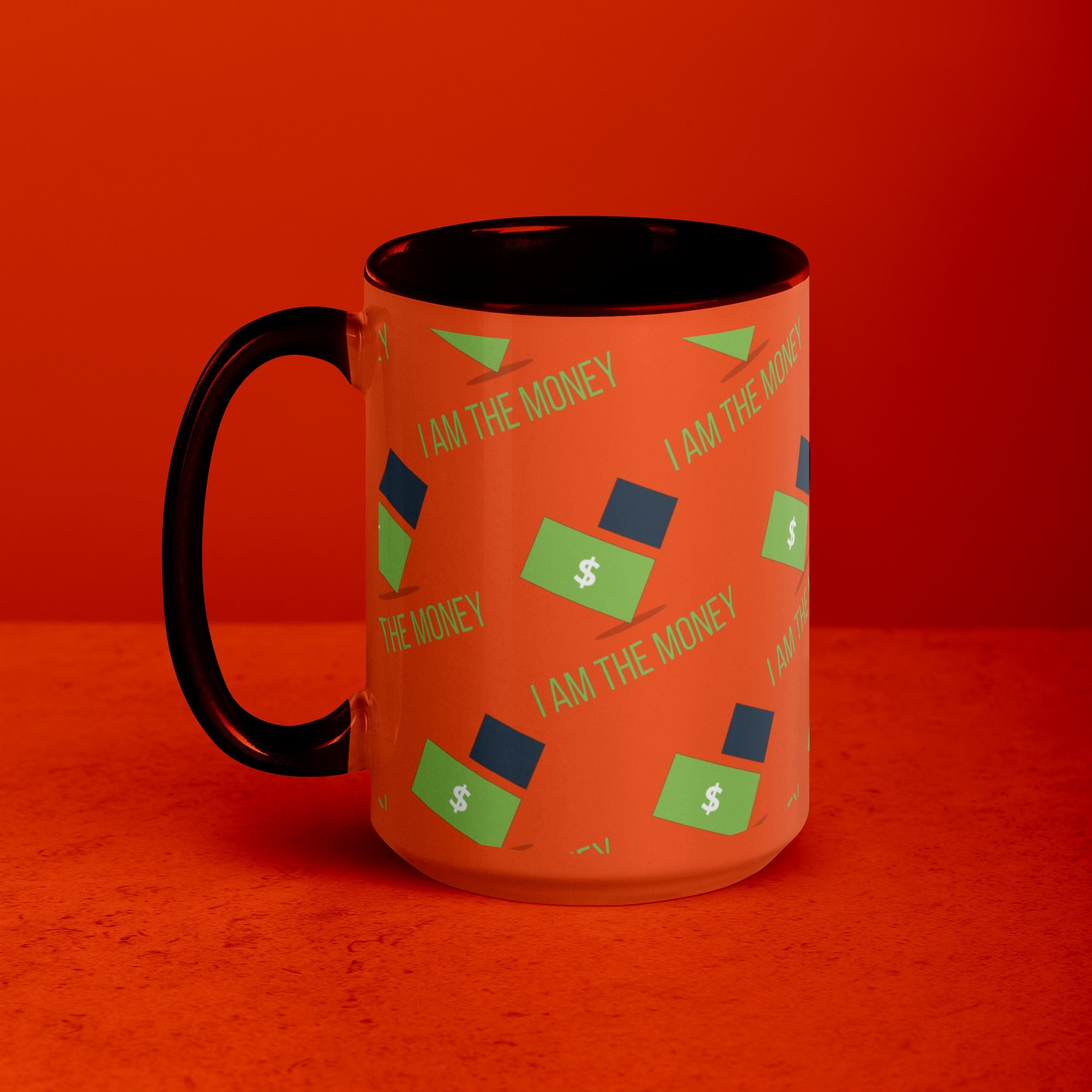 MDB Co. "I AM" THE MONEY Mug with Color Inside - The Million Dollar Bill Co.