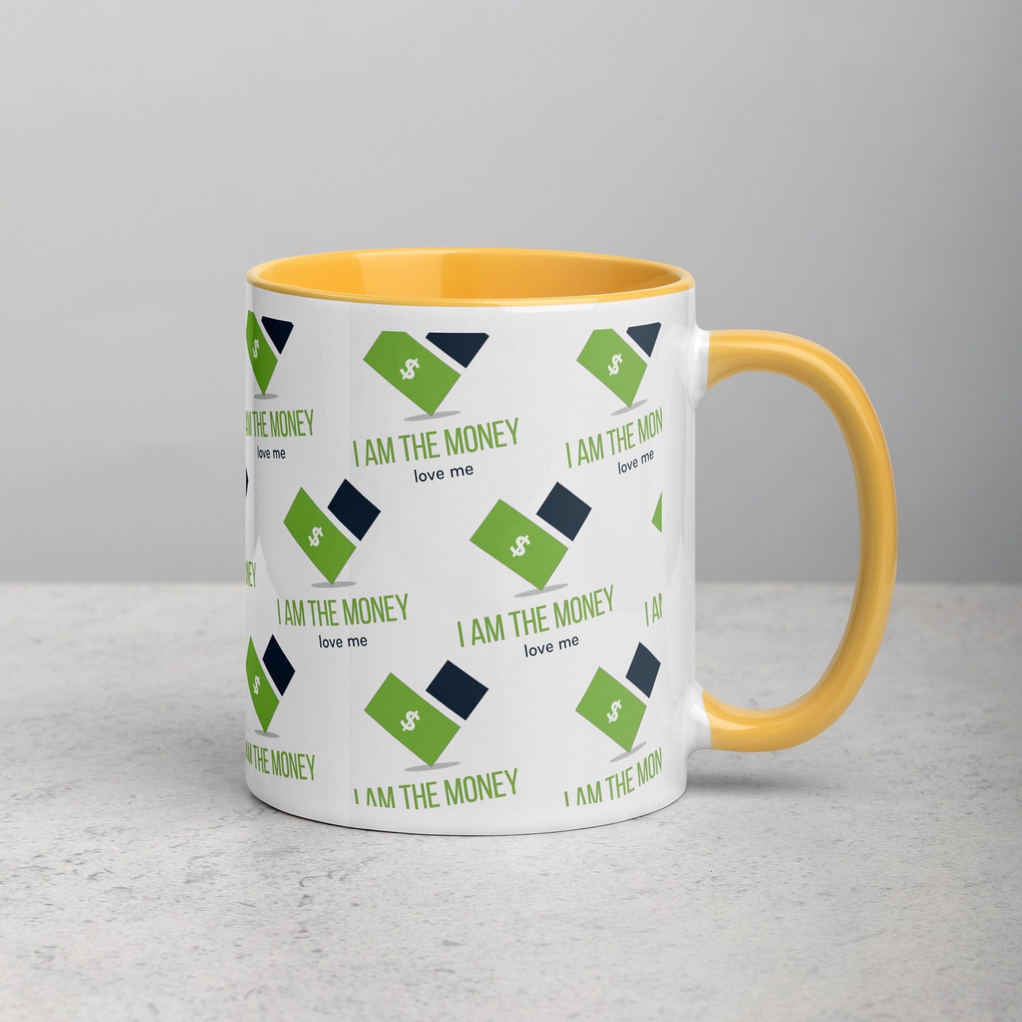MDB Co. "I AM" THE MONEY Mug with Color Inside - The Million Dollar Bill Co.