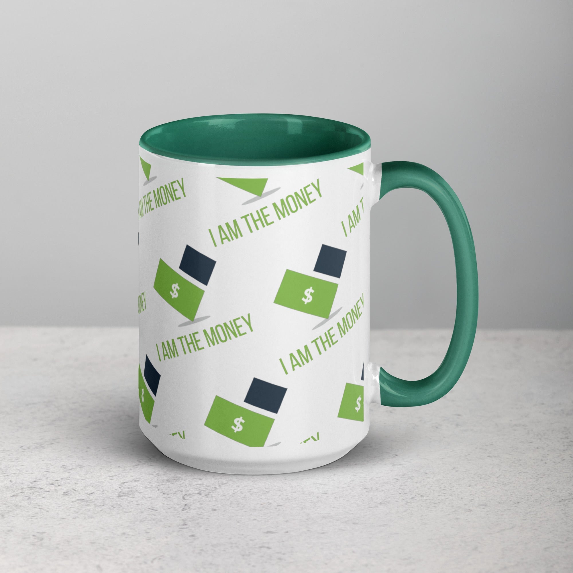MDB Co. "I AM" THE MONEY Mug with Color Inside - The Million Dollar Bill Co.