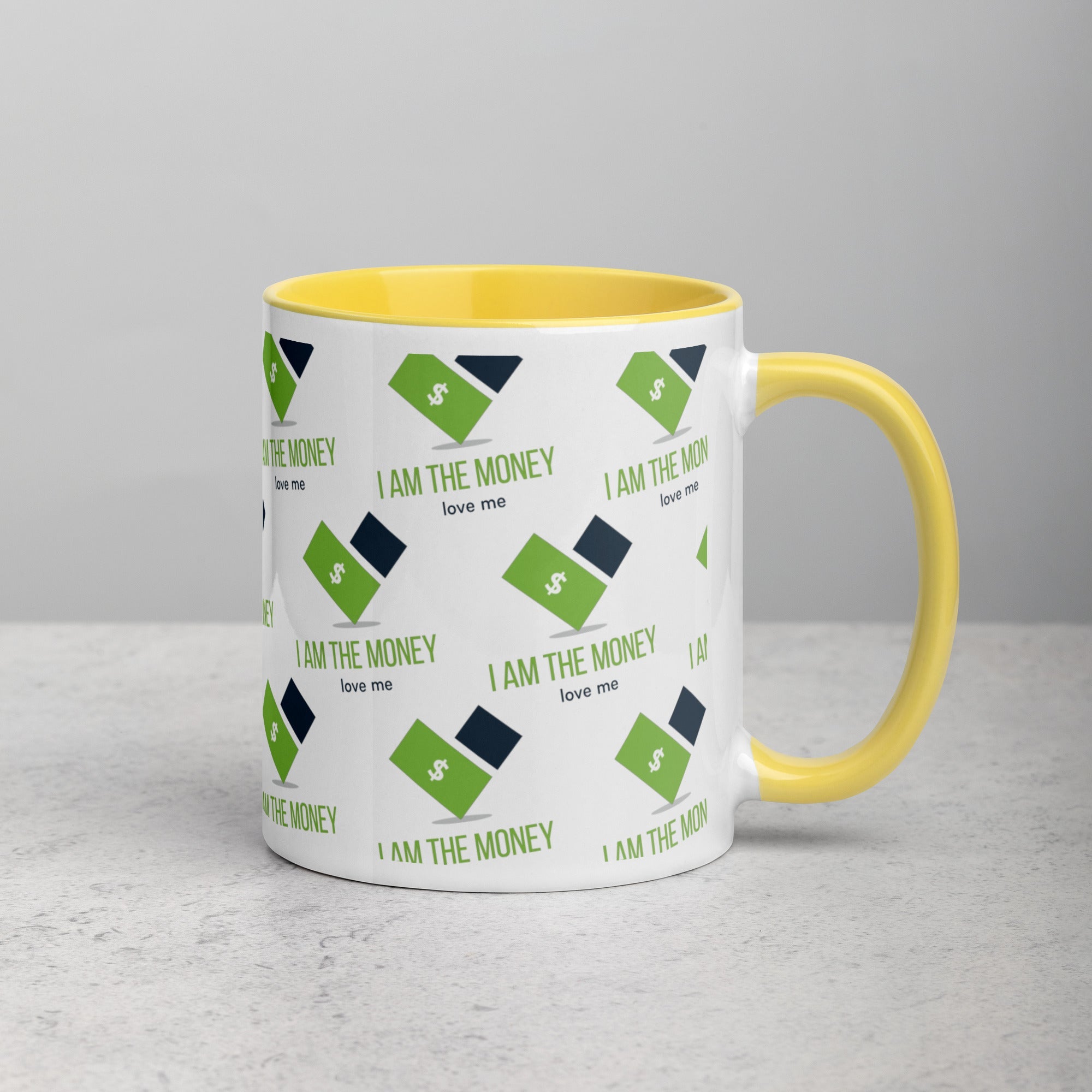 MDB Co. "I AM" THE MONEY Mug with Color Inside - The Million Dollar Bill Co.