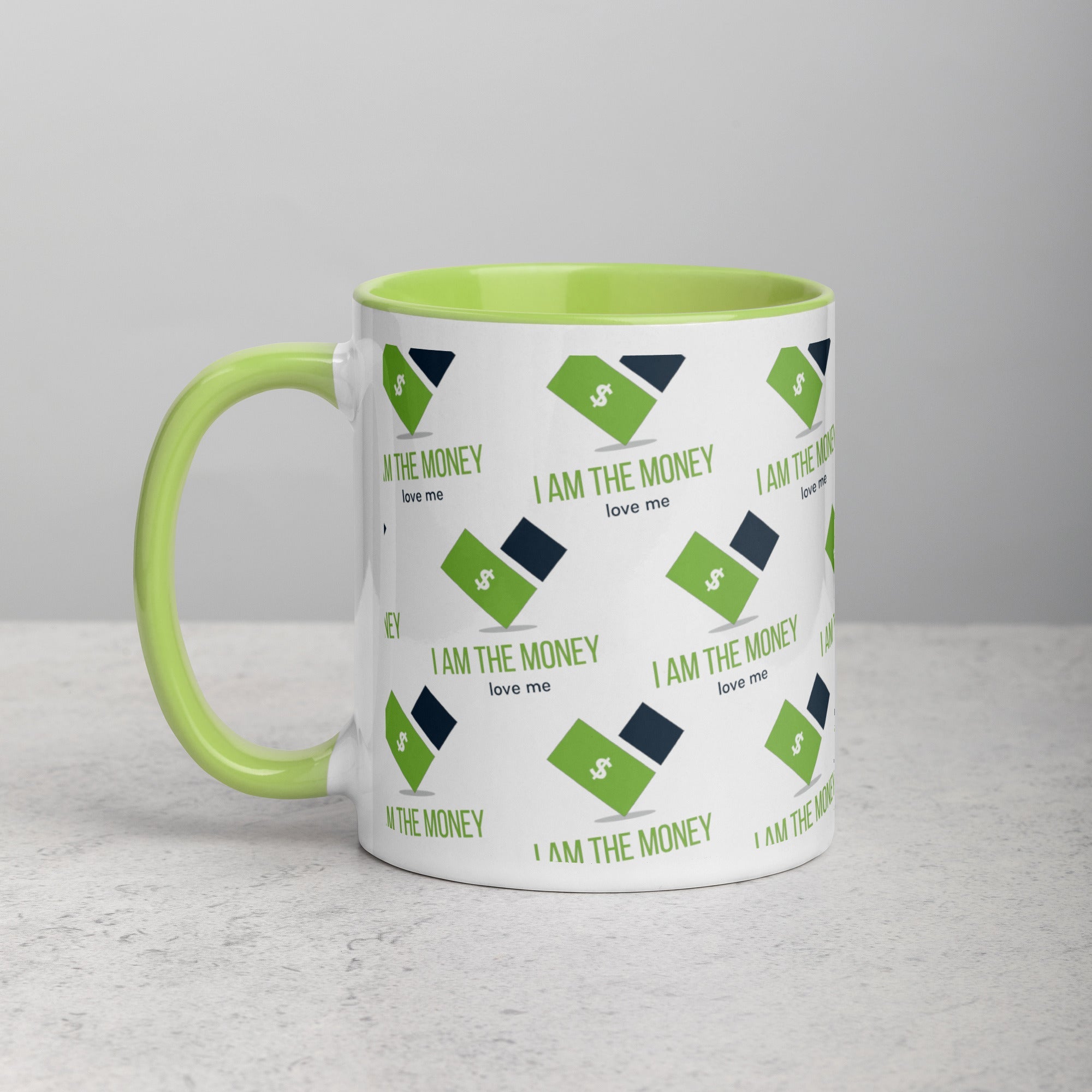 MDB Co. "I AM" THE MONEY Mug with Color Inside - The Million Dollar Bill Co.