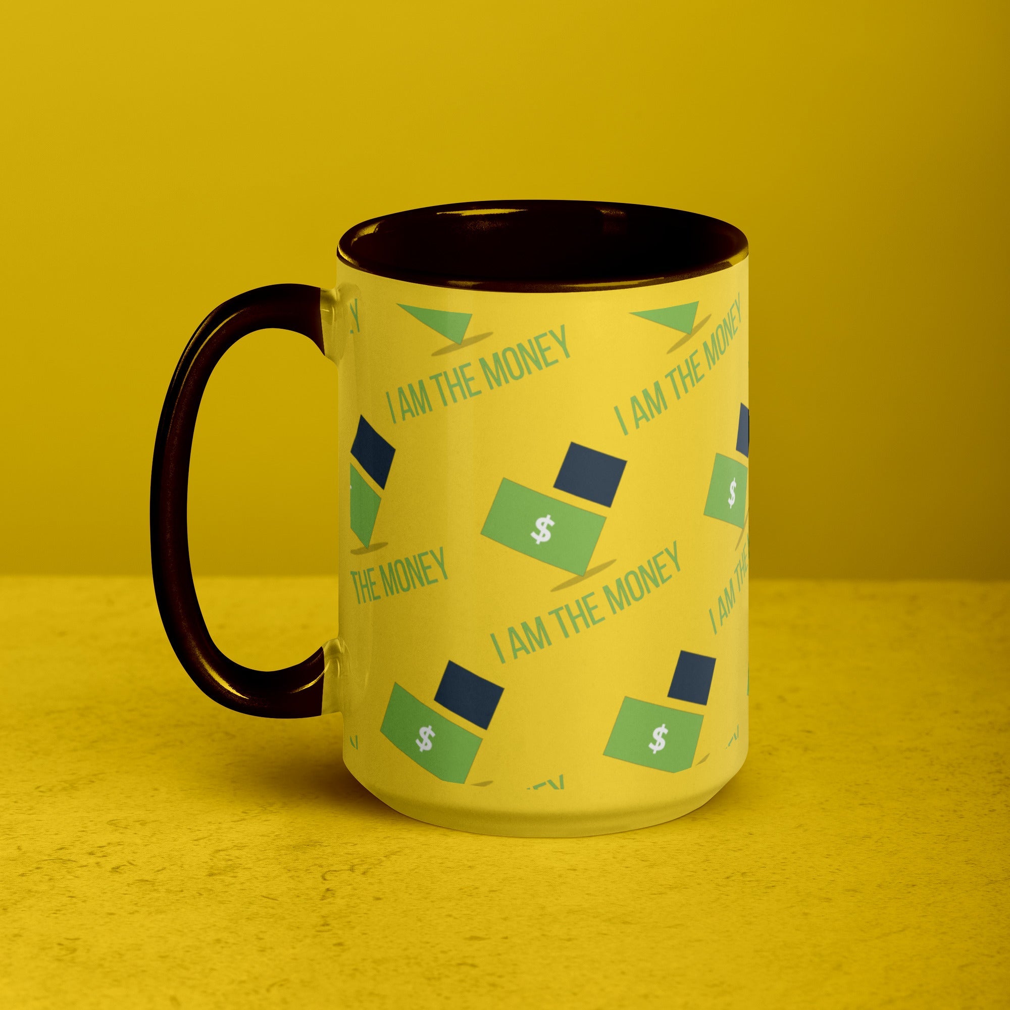 MDB Co. "I AM" THE MONEY Mug with Color Inside - The Million Dollar Bill Co.