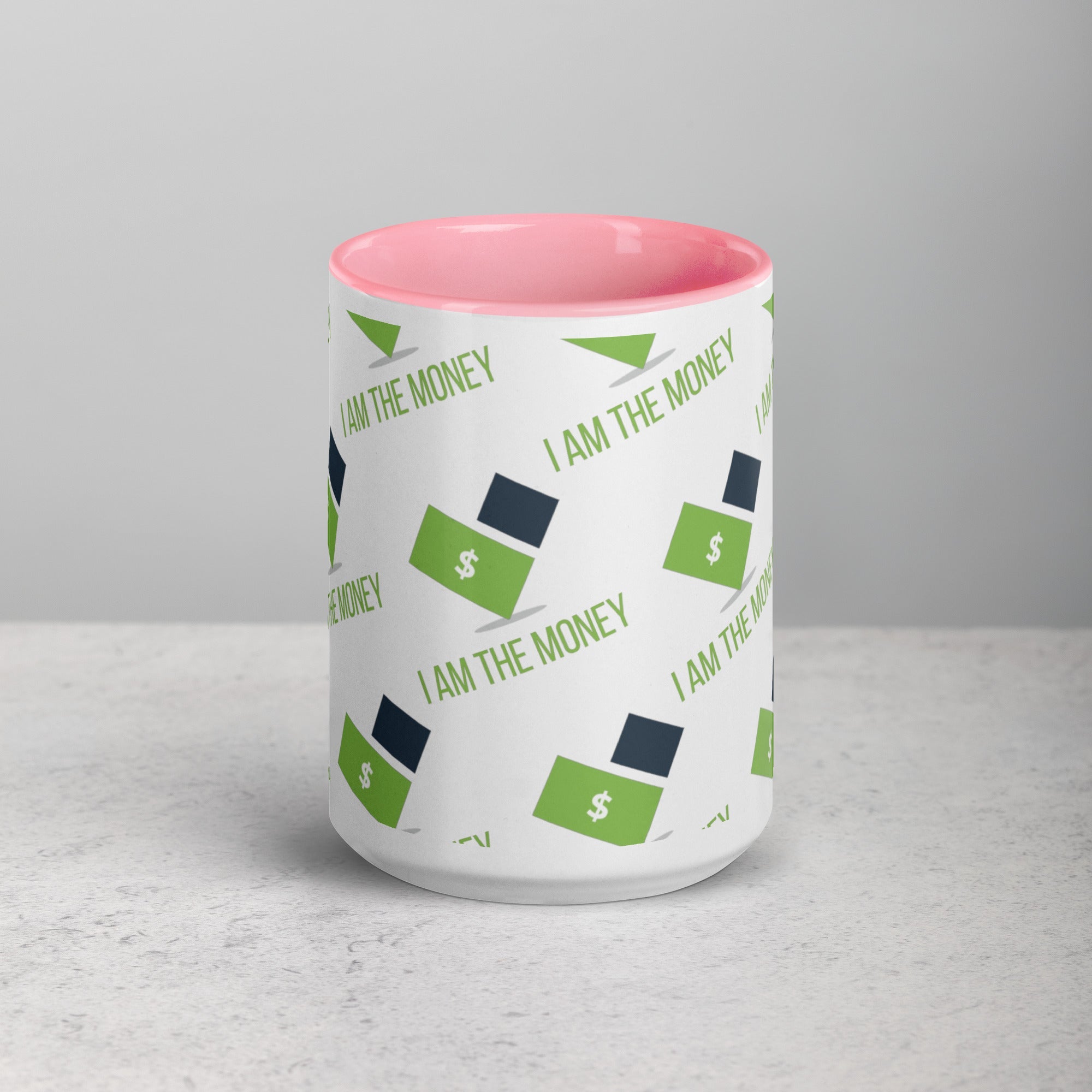 MDB Co. "I AM" THE MONEY Mug with Color Inside - The Million Dollar Bill Co.