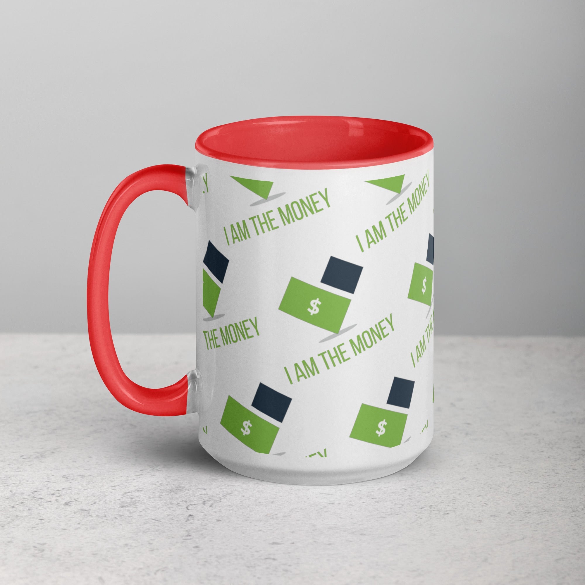 MDB Co. "I AM" THE MONEY Mug with Color Inside - The Million Dollar Bill Co.