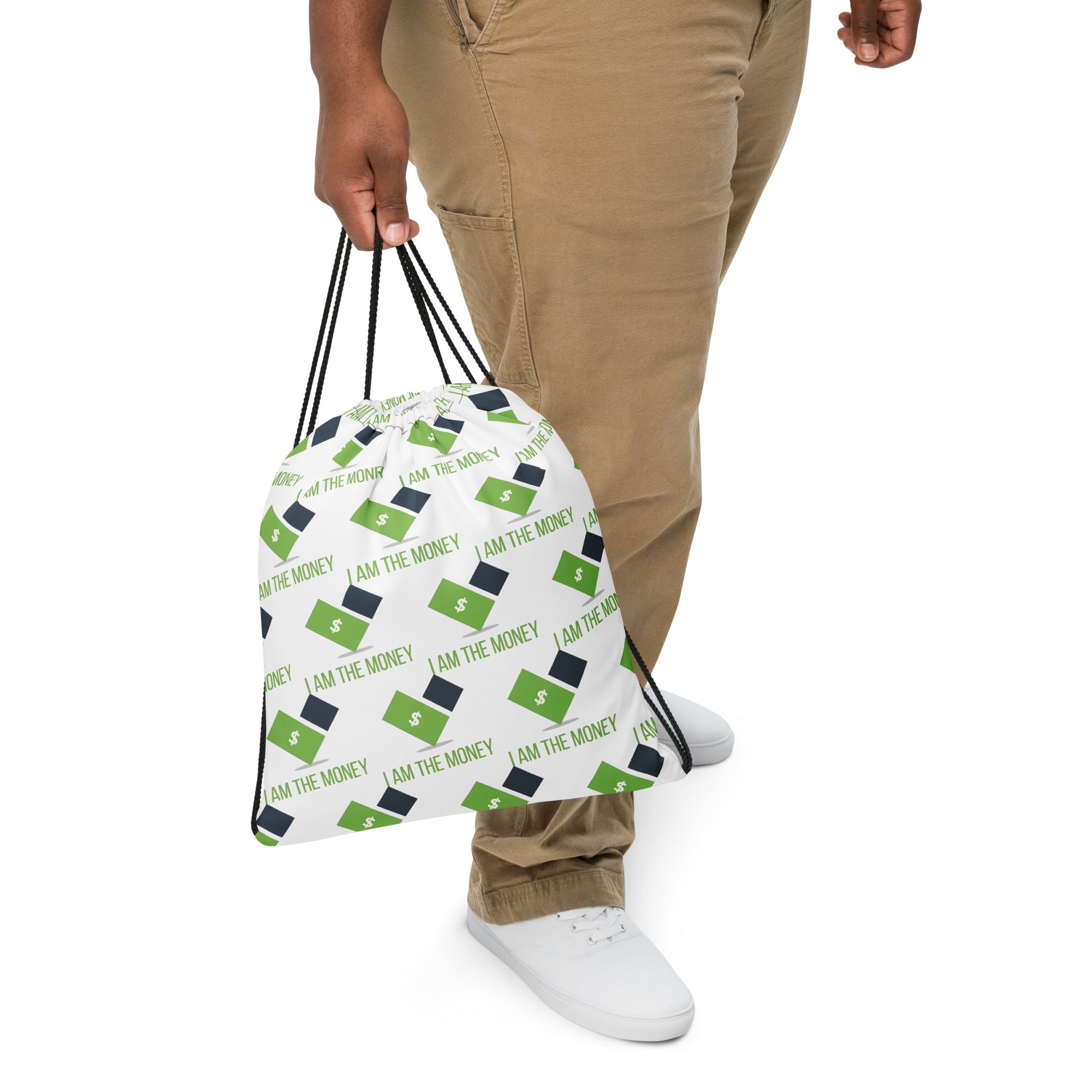MDB Co. "I AM" THE MONEY UNISEX Drawstring bag - The Million Dollar Bill Co.