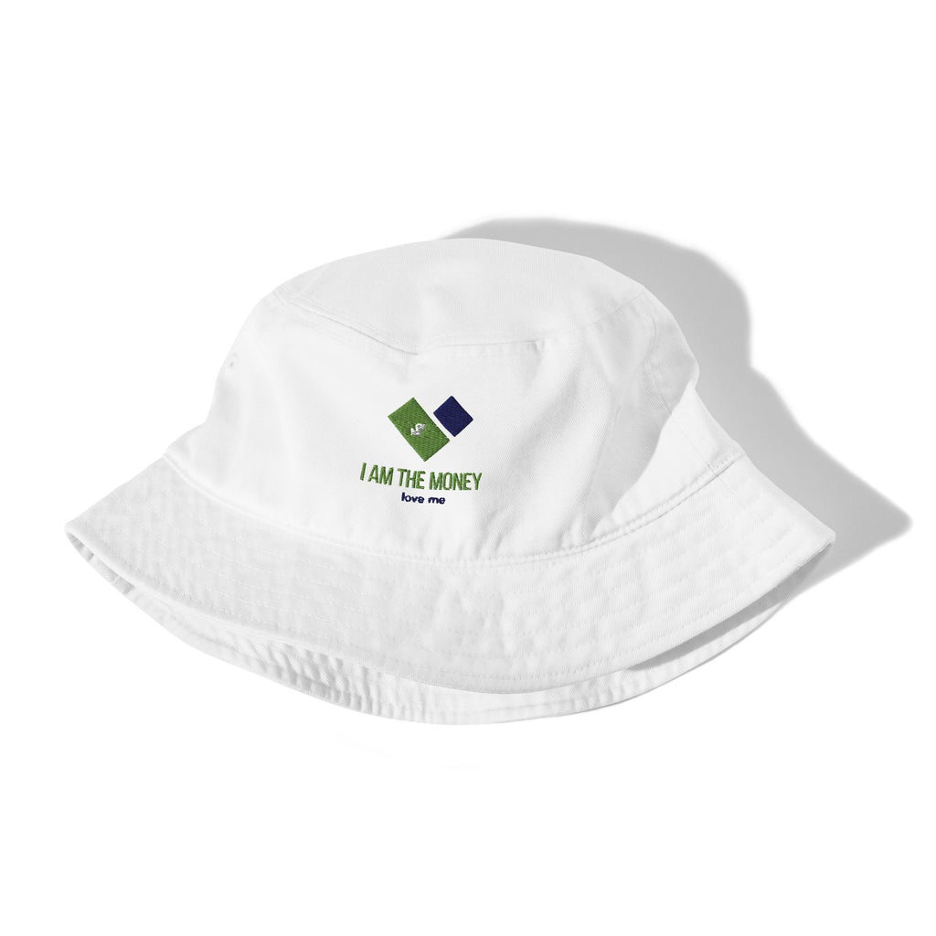 MDB Co. 'I AM" THE MONEY UNISEX Organic bucket hat - The Million Dollar Bill Co.