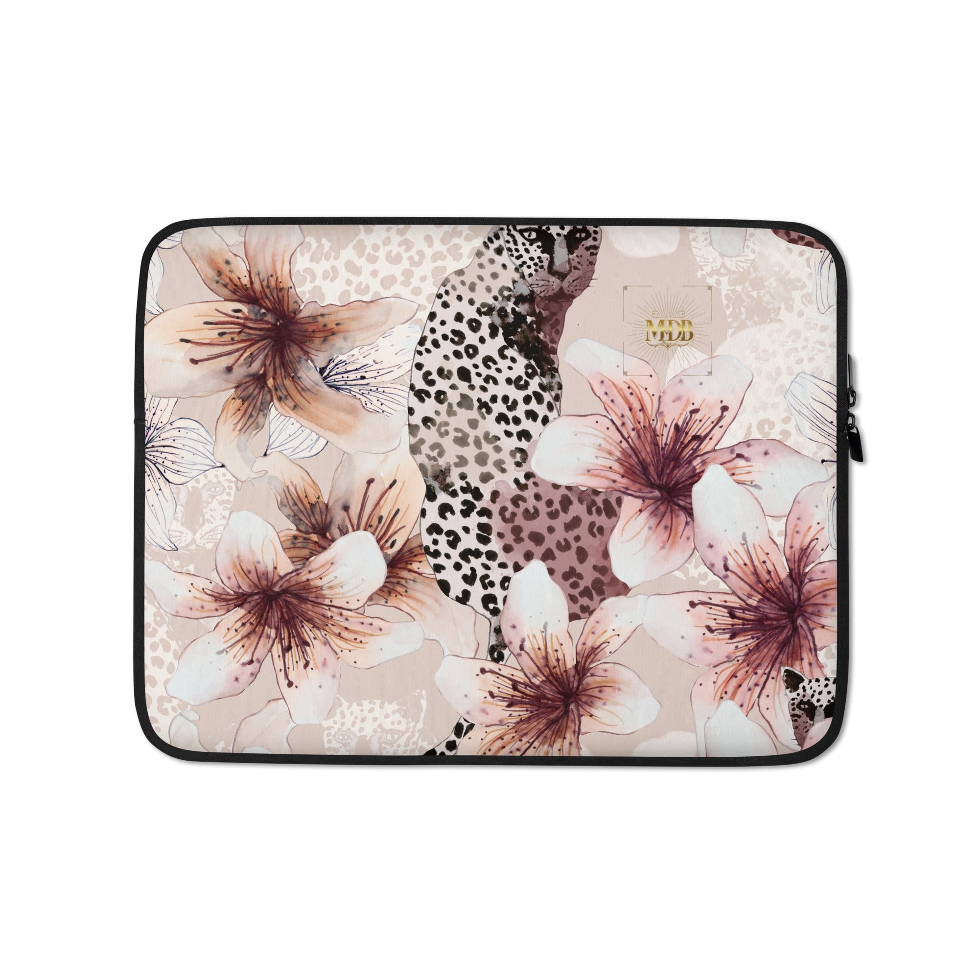 MDB Co. Leopard Flora Laptop Sleeve - The Million Dollar Bill Co. SUBLIMATION