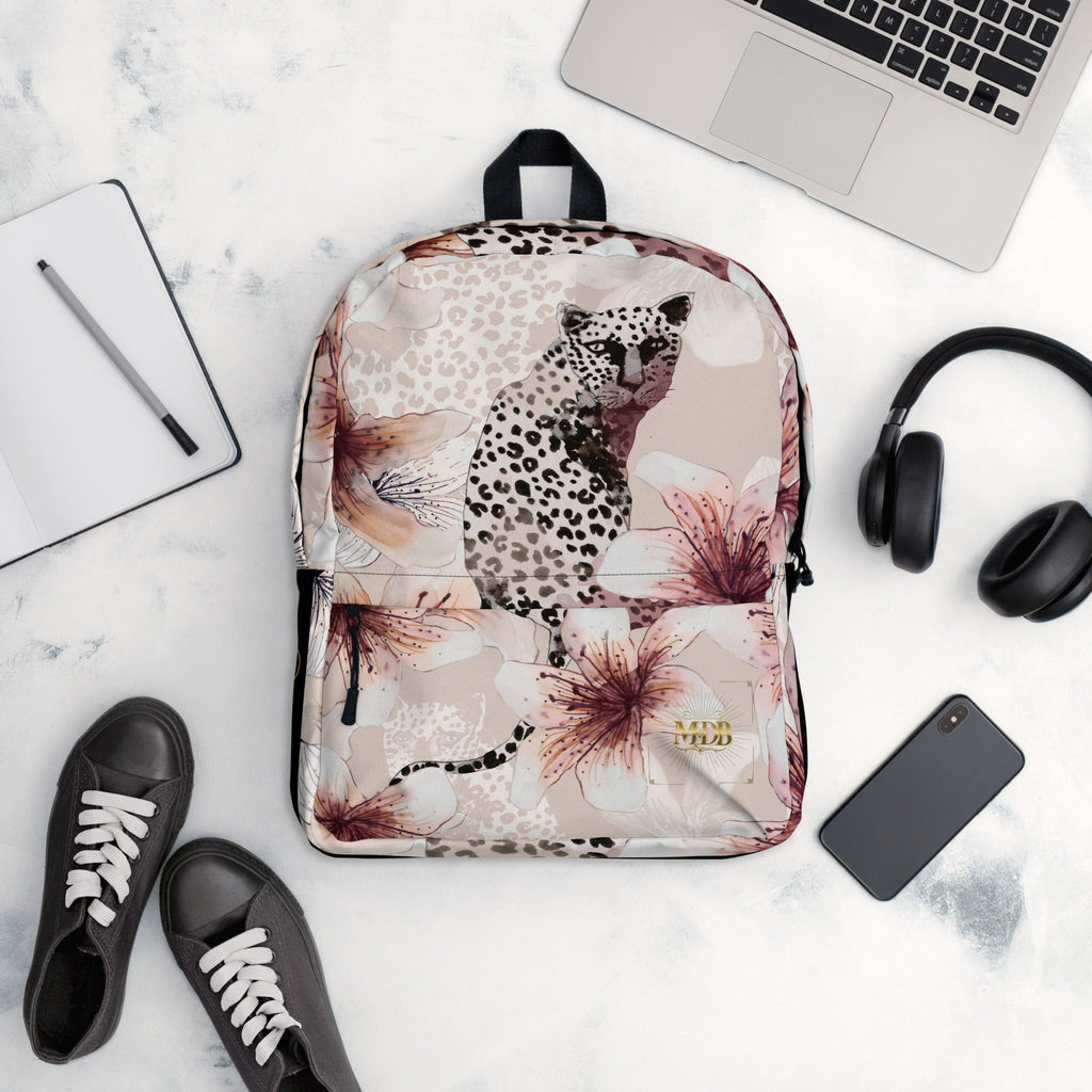 MDB Co. Leopard Flora Backpack - The Million Dollar Bill Co. CUT-SEW