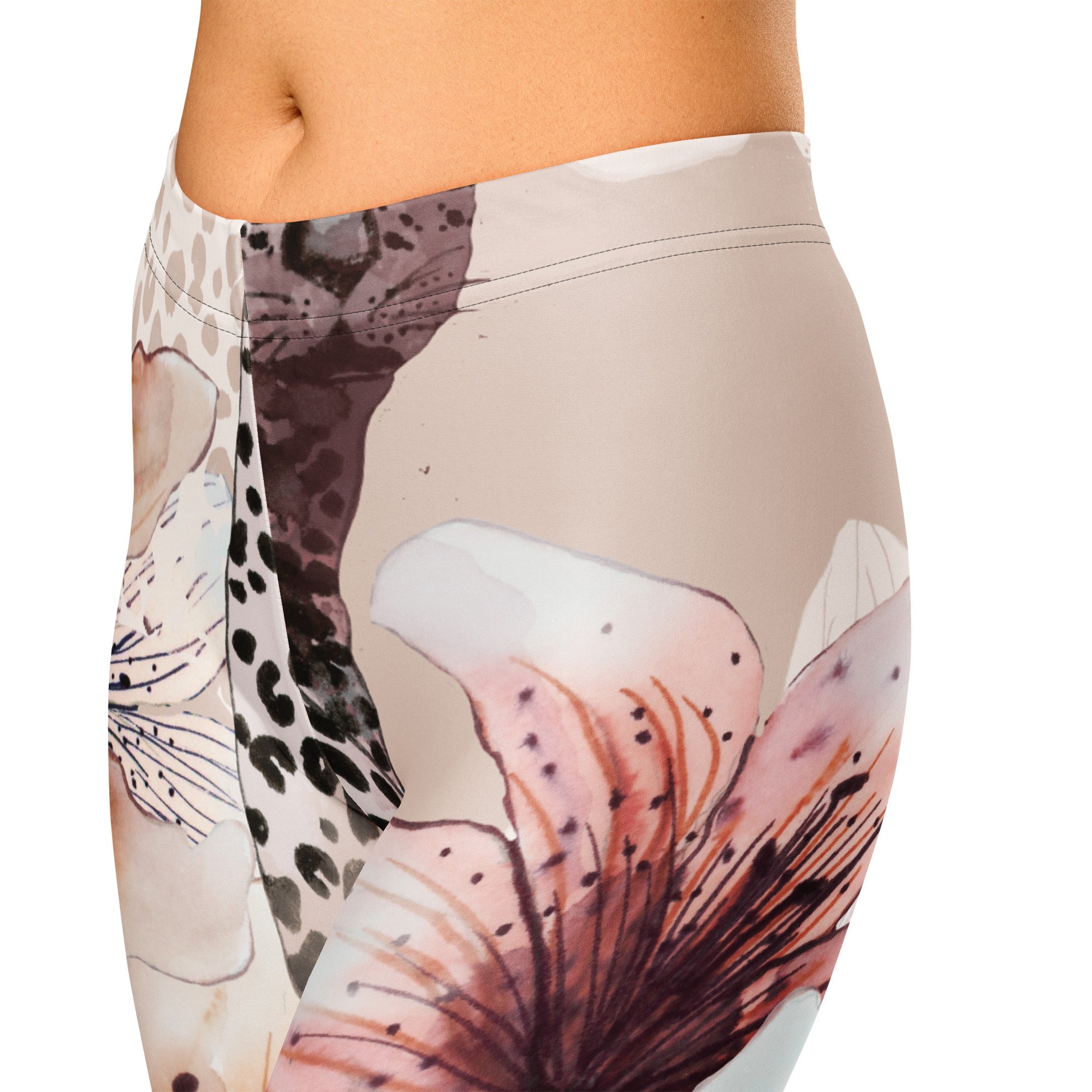 MDB Co. Leopard Flora Capri Leggings - The Million Dollar Bill Co. CUT-SEW