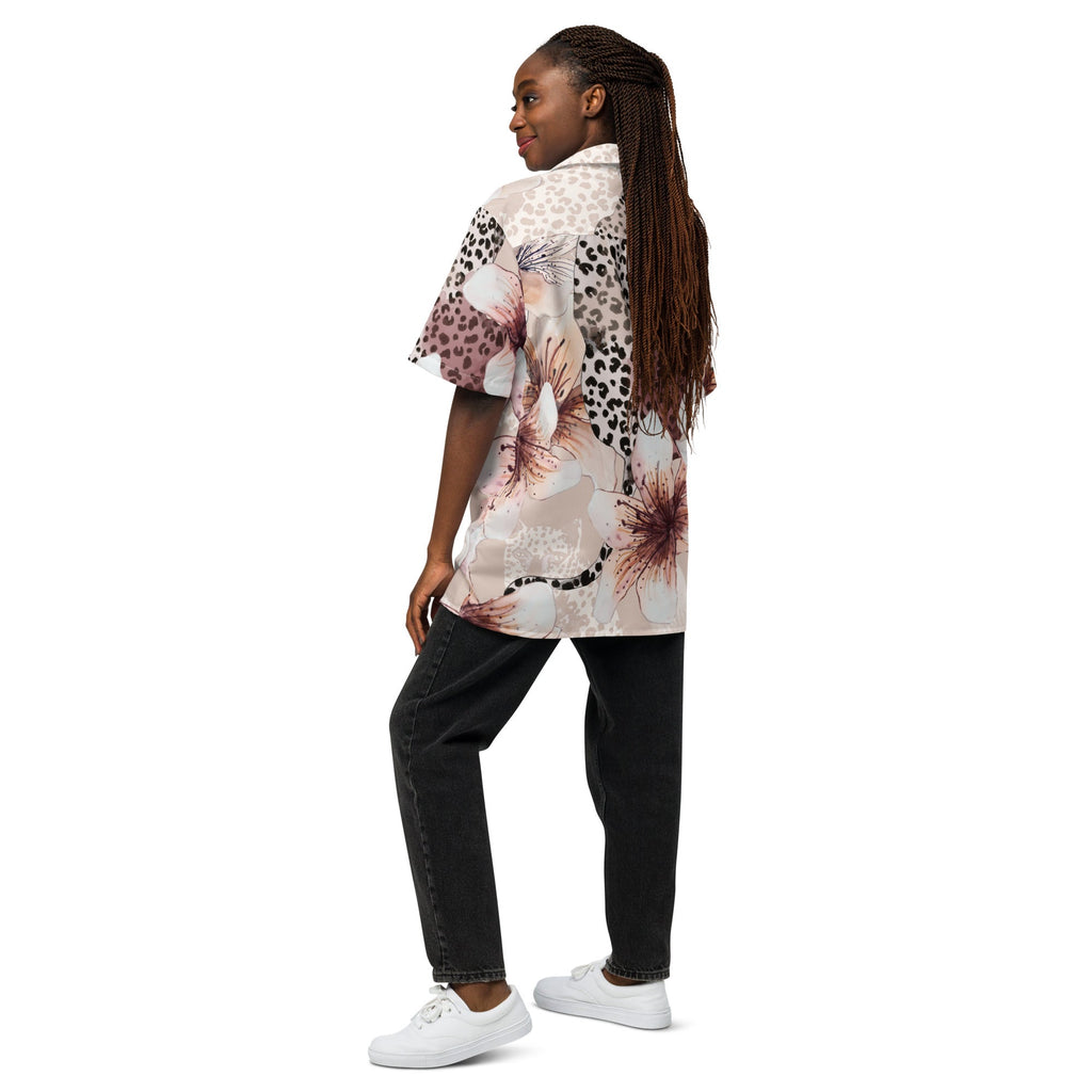 MDB Co. Leopard Blossom Unisex button shirt - The Million Dollar Bill Co.