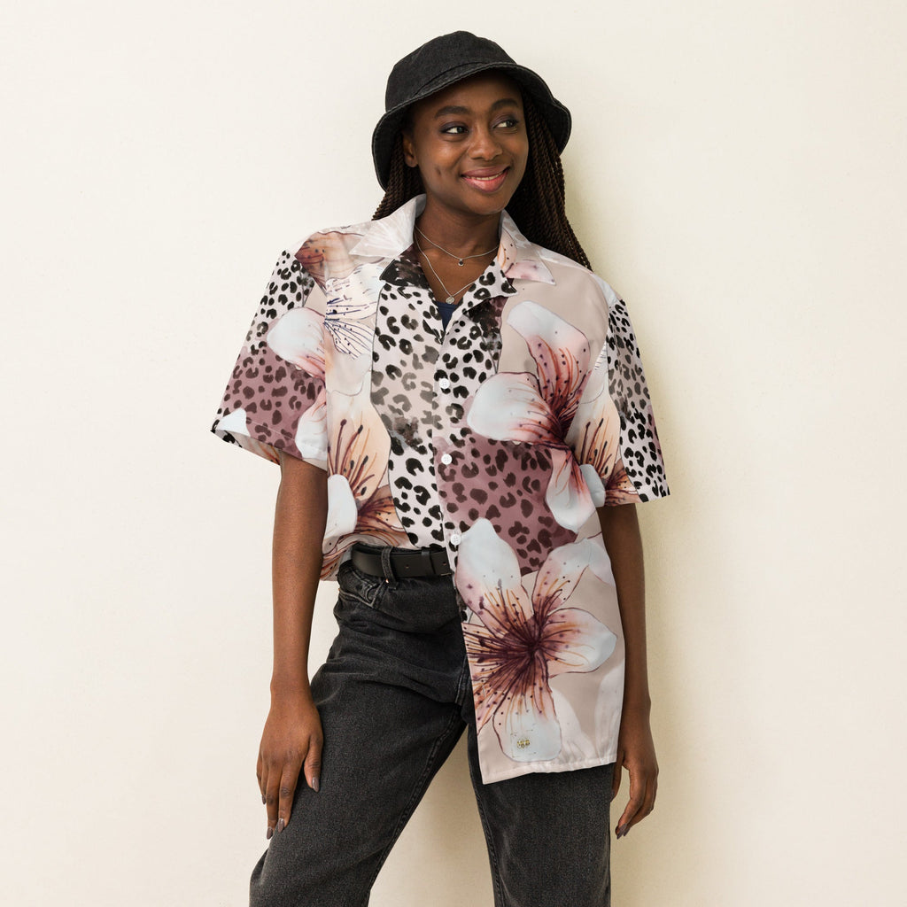 MDB Co. Leopard Blossom Unisex button shirt - The Million Dollar Bill Co.