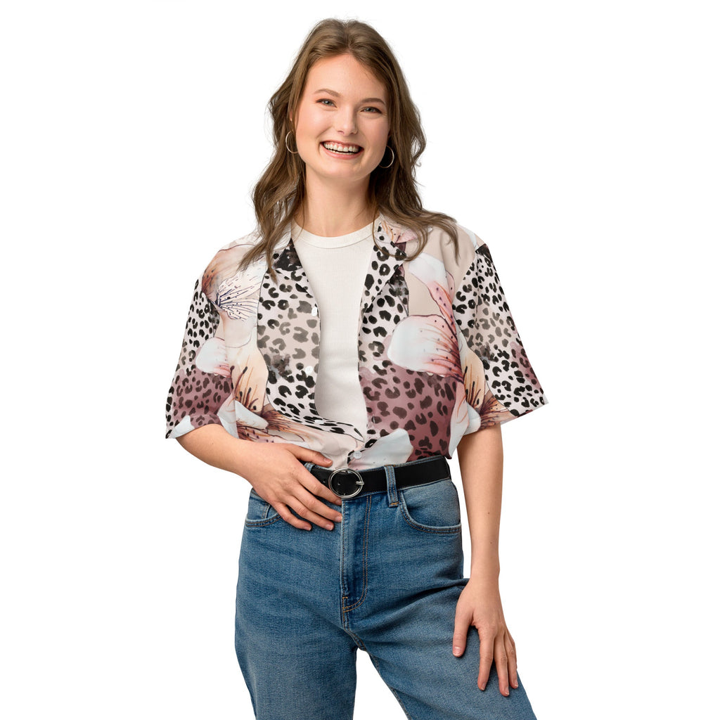 MDB Co. Leopard Blossom Unisex button shirt - The Million Dollar Bill Co.