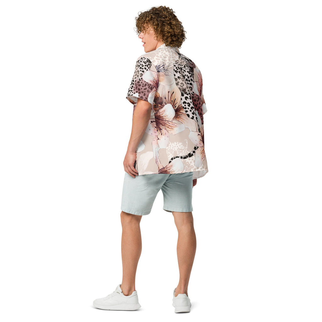 MDB Co. Leopard Blossom Unisex button shirt - The Million Dollar Bill Co.