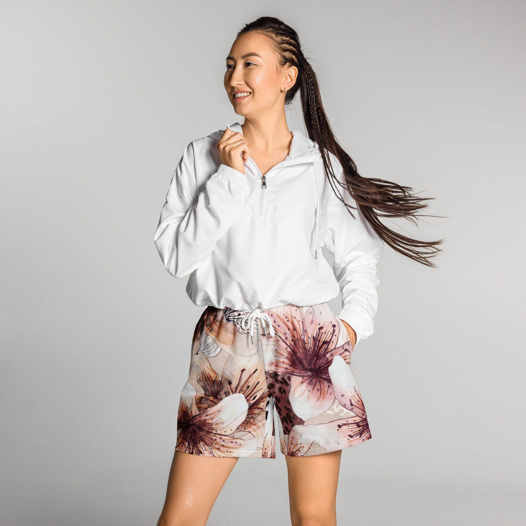 MDB Co. LEOPARD FLORAL All-Over Print Unisex Athletic Long Shorts - The Million Dollar Bill Co.