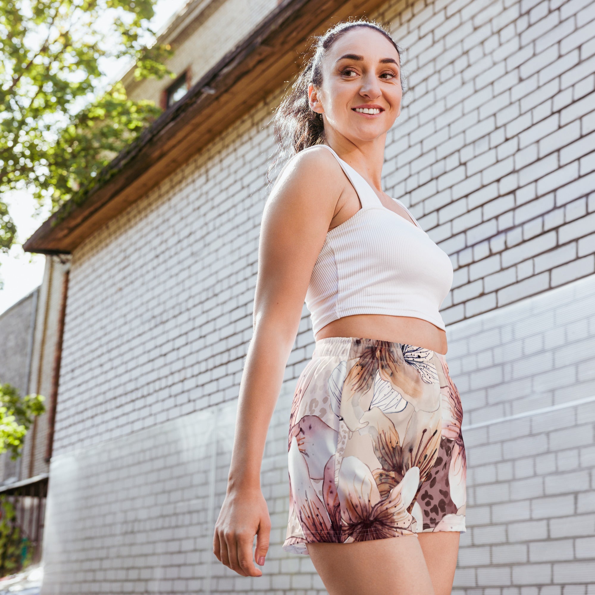 MDB Co. LEOPARD FLORAL All - Over Print Unisex Athletic Shorts - The Million Dollar Bill Co.