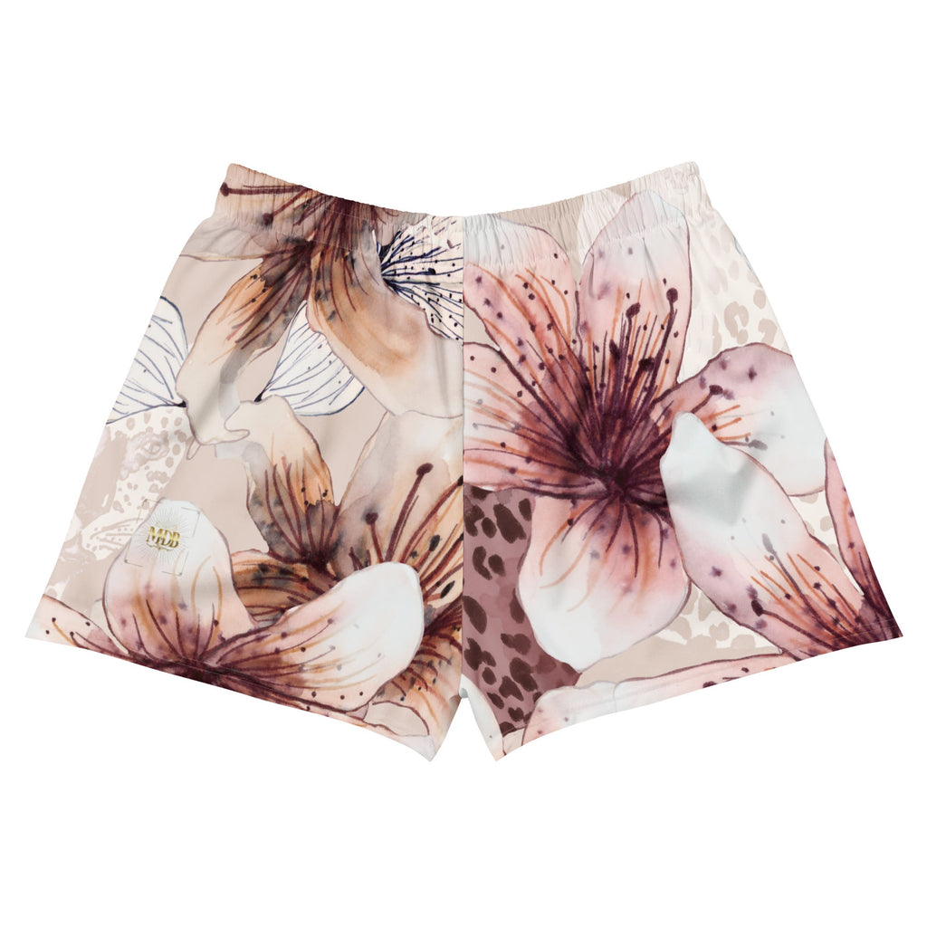 MDB Co. LEOPARD FLORAL All - Over Print Unisex Athletic Shorts - The Million Dollar Bill Co.