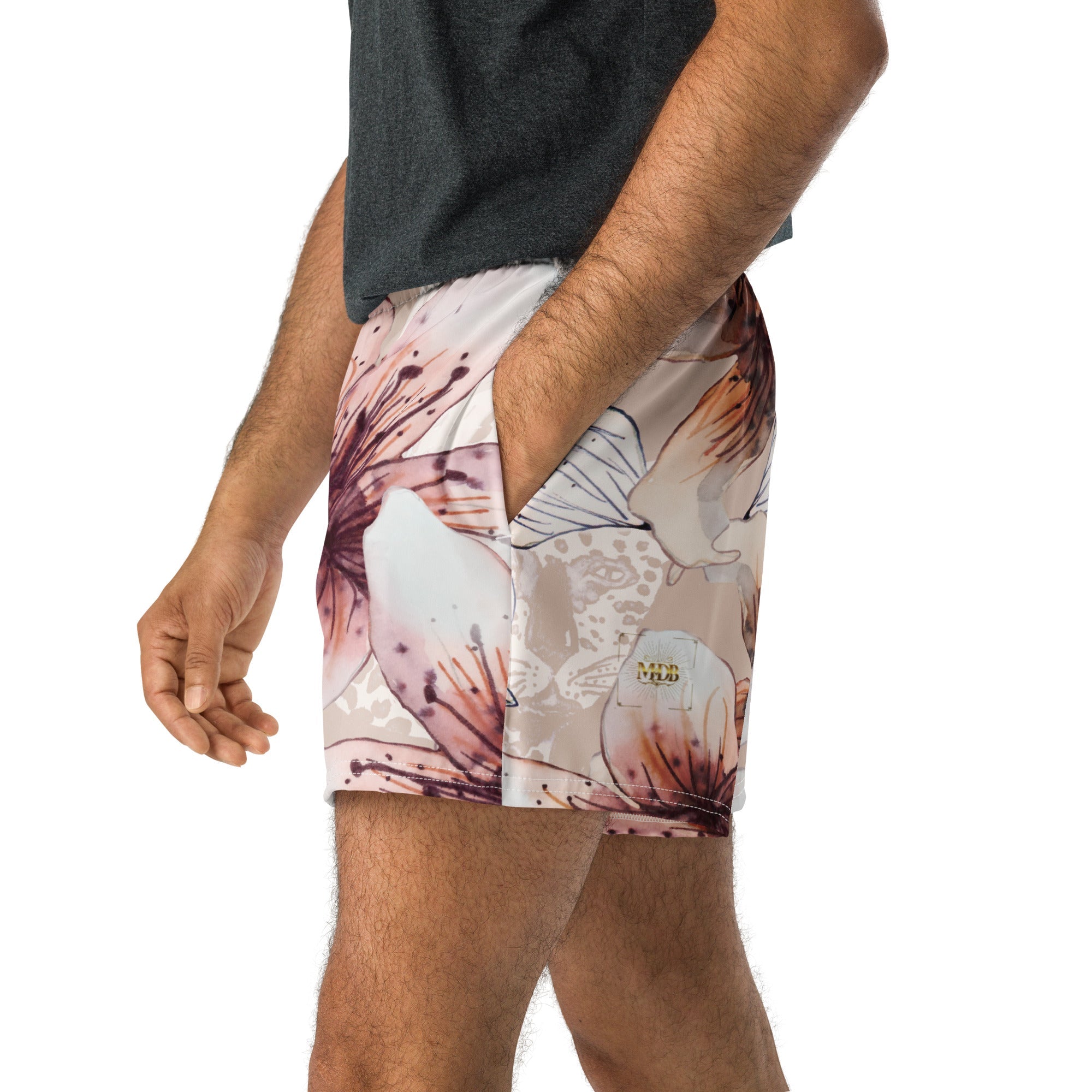 MDB Co. LEOPARD FLORAL All - Over Print Unisex Athletic Shorts - The Million Dollar Bill Co.
