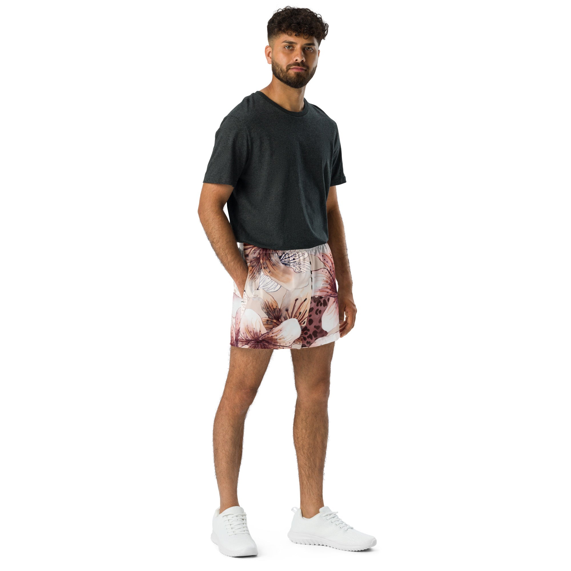MDB Co. LEOPARD FLORAL All - Over Print Unisex Athletic Shorts - The Million Dollar Bill Co.