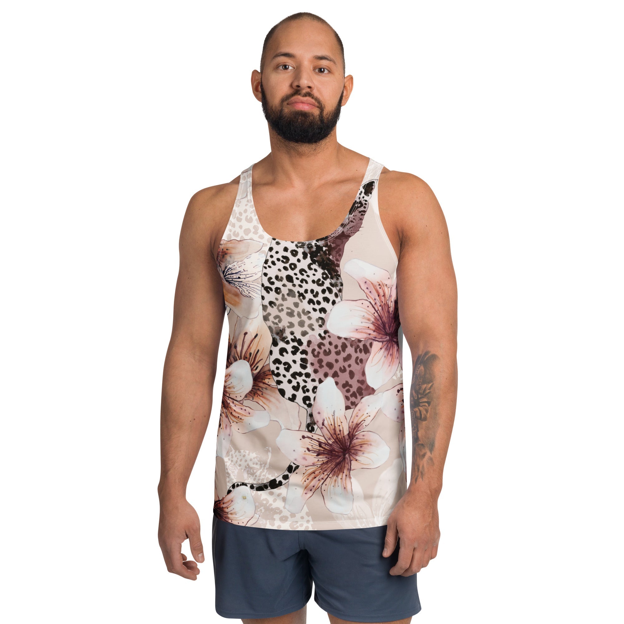 MDB Co. LEOPARD FLORAL Unisex Tank Top - The Million Dollar Bill Co.