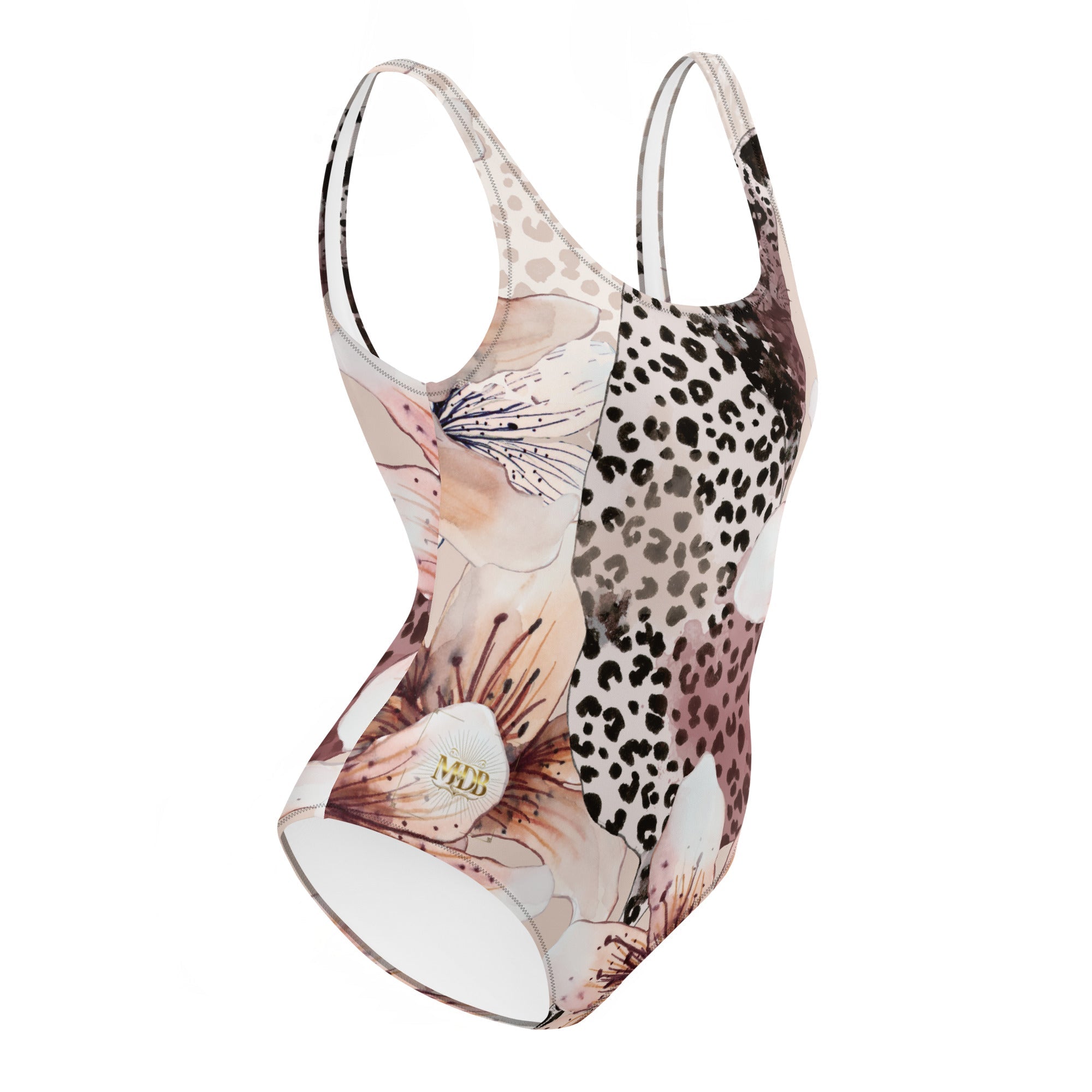 MDB Leopard Blossom One - Piece Swimsuit - The Million Dollar Bill Co.