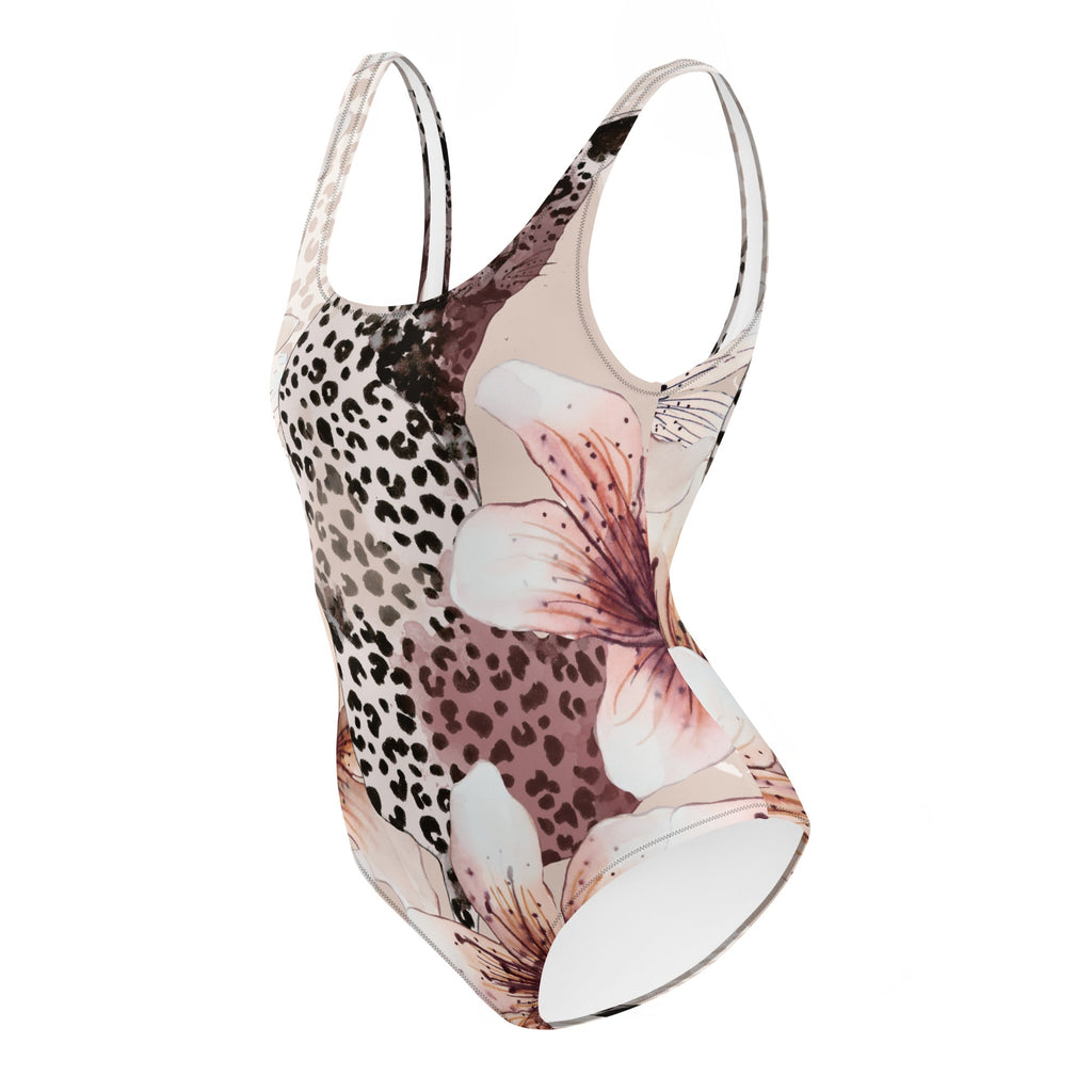 MDB Leopard Blossom One - Piece Swimsuit - The Million Dollar Bill Co.