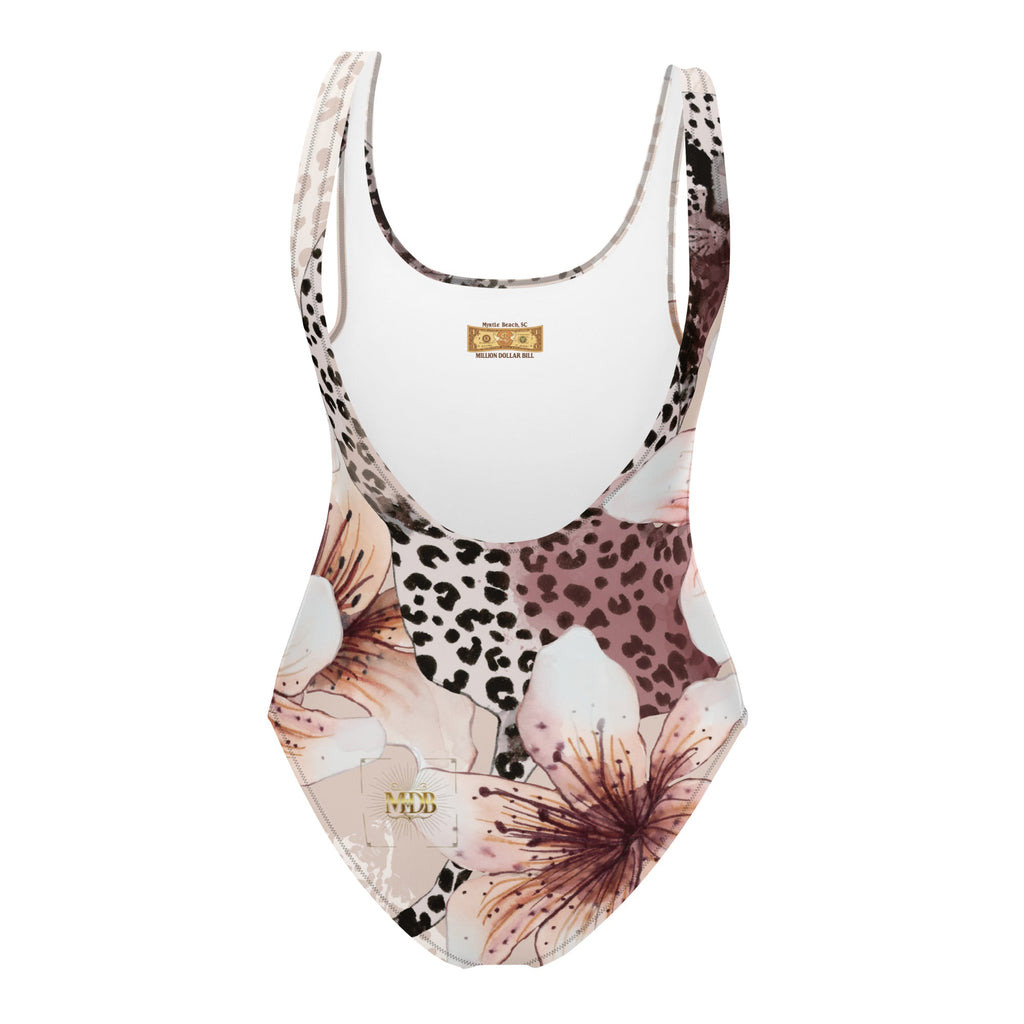 MDB Leopard Blossom One - Piece Swimsuit - The Million Dollar Bill Co.