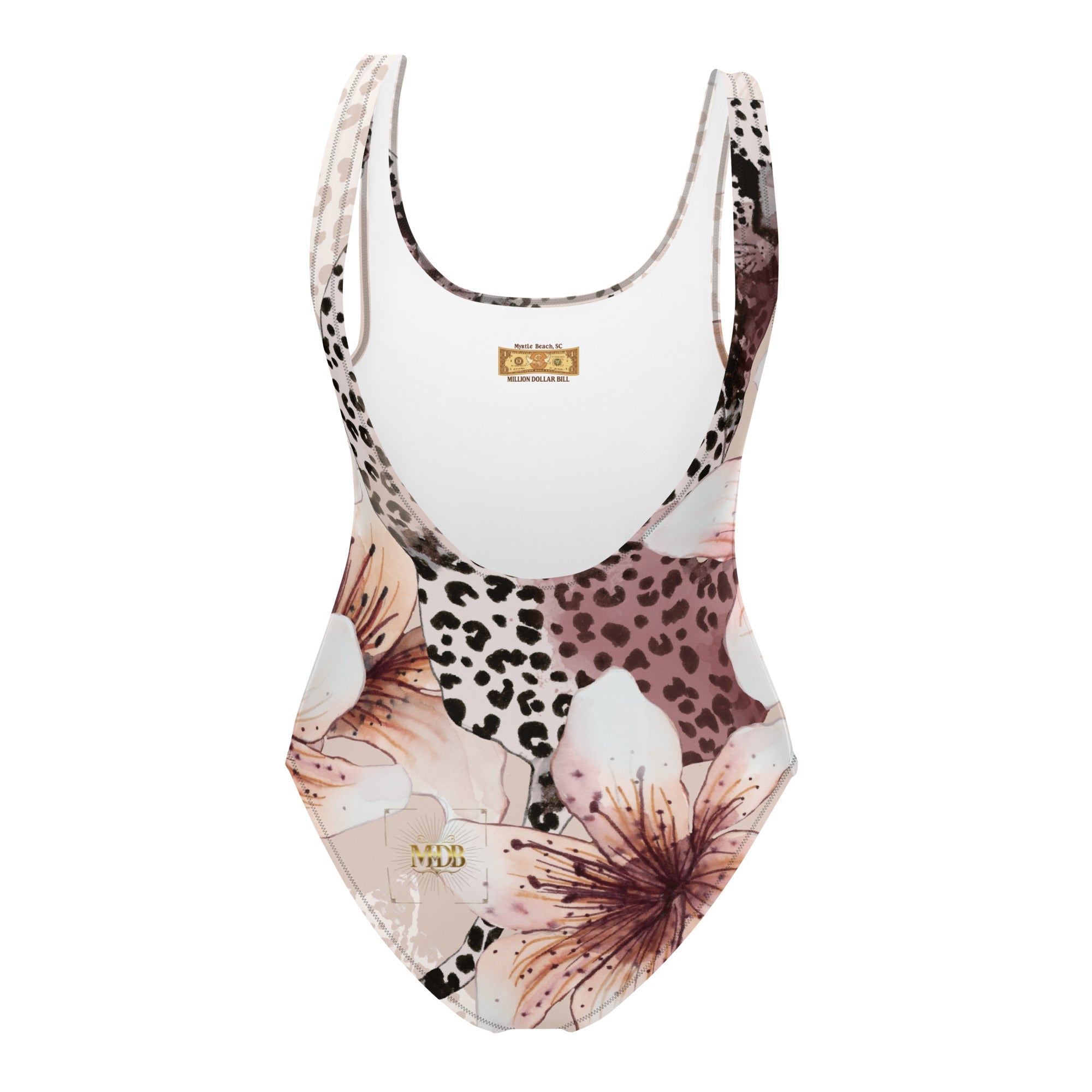 MDB Leopard Blossom One - Piece Swimsuit - The Million Dollar Bill Co.