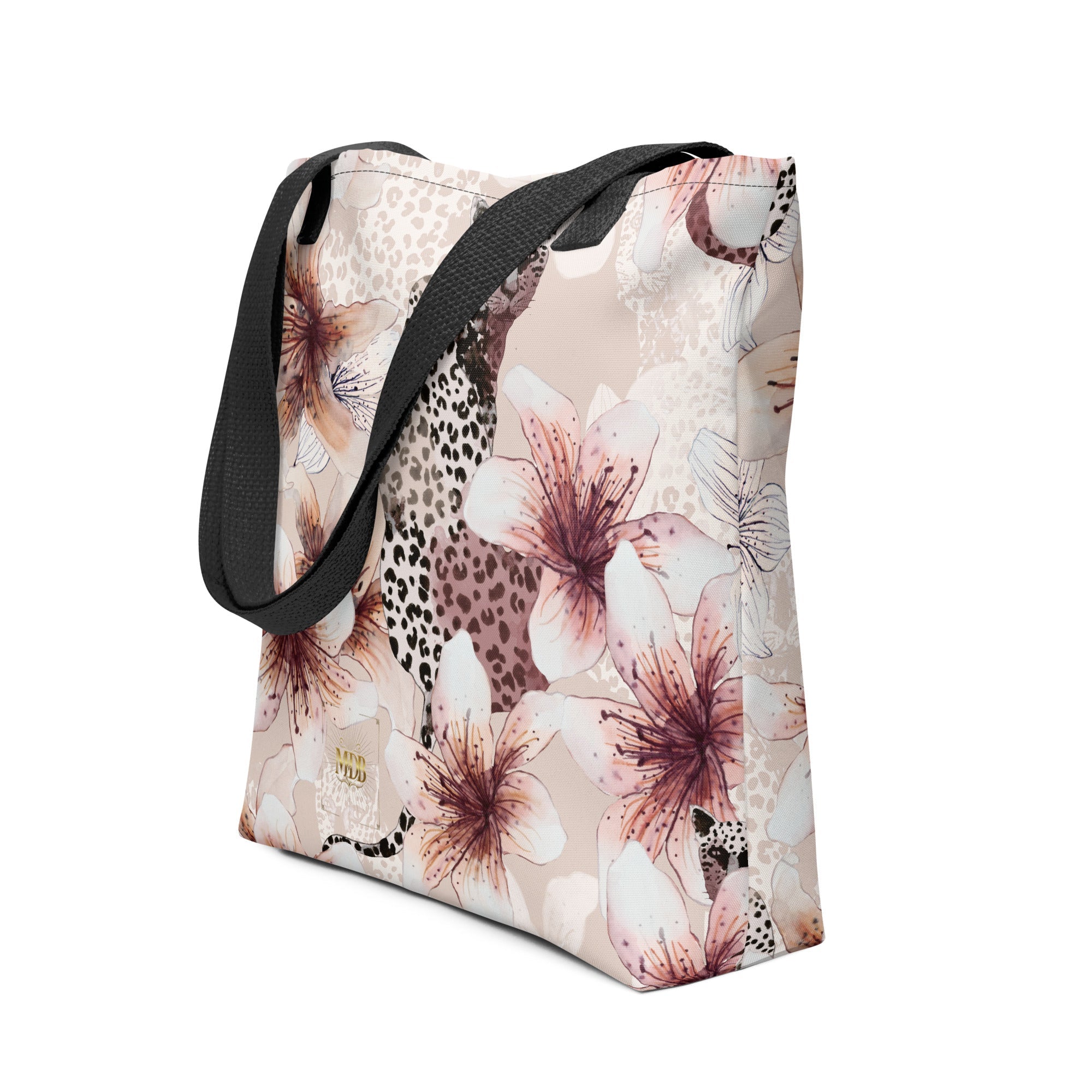 MDB Co. Leopard Flora Tote bag - The Million Dollar Bill Co. CUT-SEW