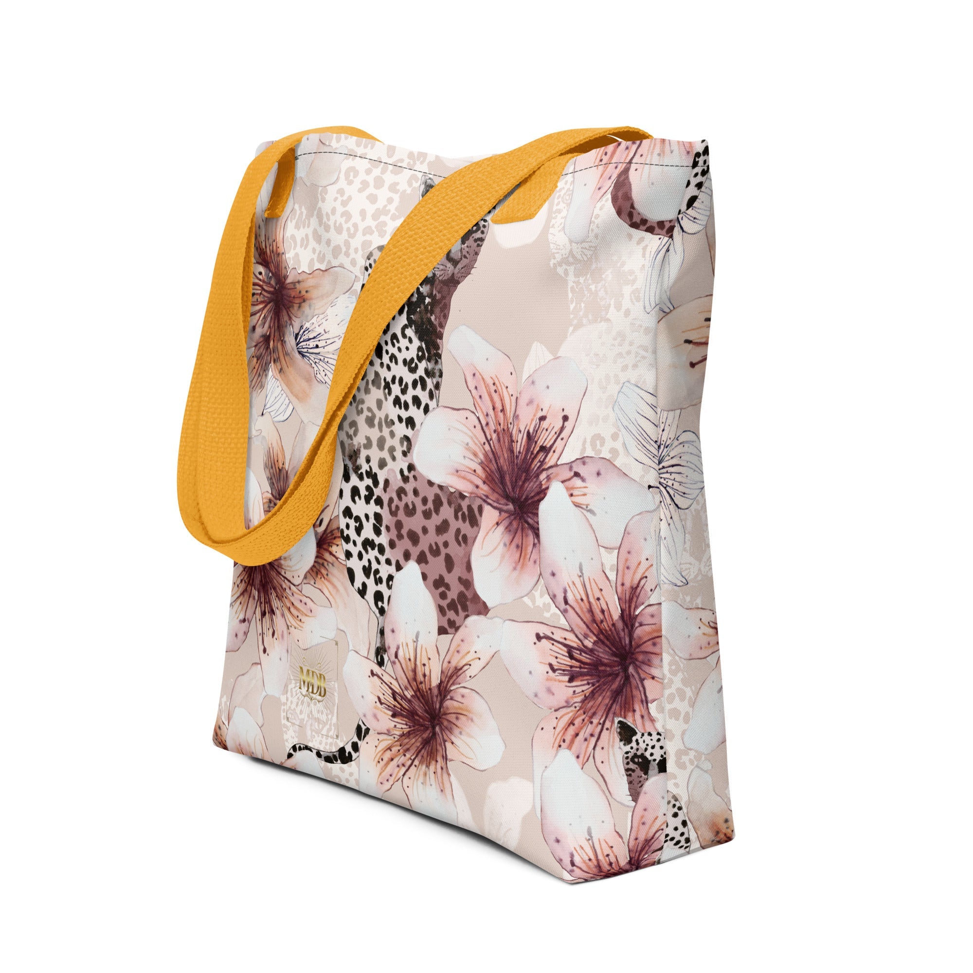 MDB Co. Leopard Flora Tote bag - The Million Dollar Bill Co. CUT-SEW