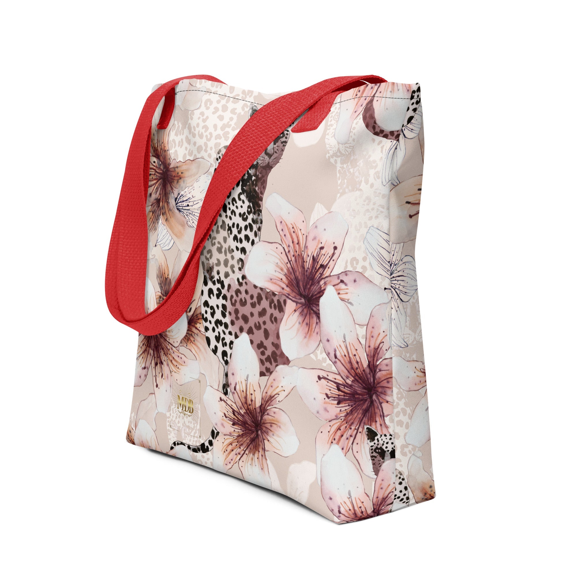 MDB Co. Leopard Flora Tote bag - The Million Dollar Bill Co. CUT-SEW