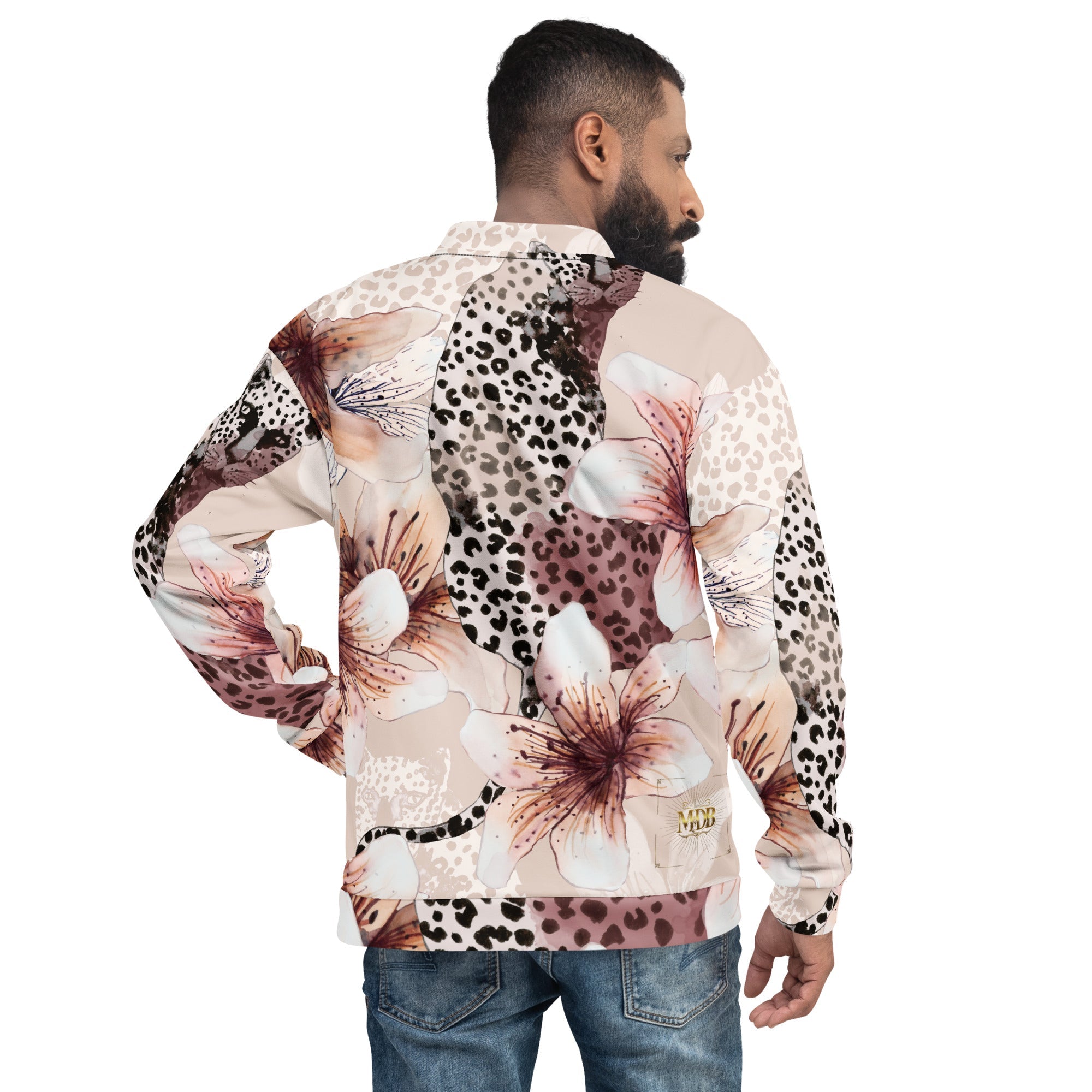 MDB Leopard Blossom Unisex Bomber Jacket - The Million Dollar Bill Co.