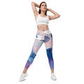 MDB Co. Watercolor Splash Crossover leggings with pockets - The Million Dollar Bill Co. CUT-SEW