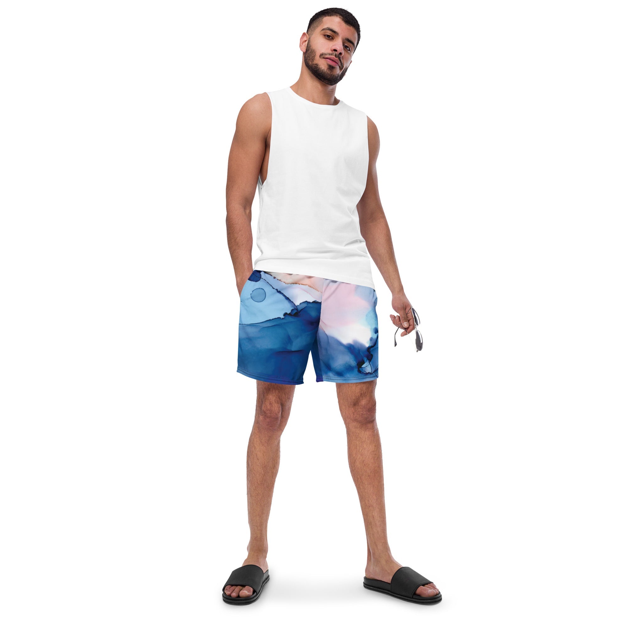 MDB Watercolor splash Recycled Swim Trunks - The Million Dollar Bill Co.