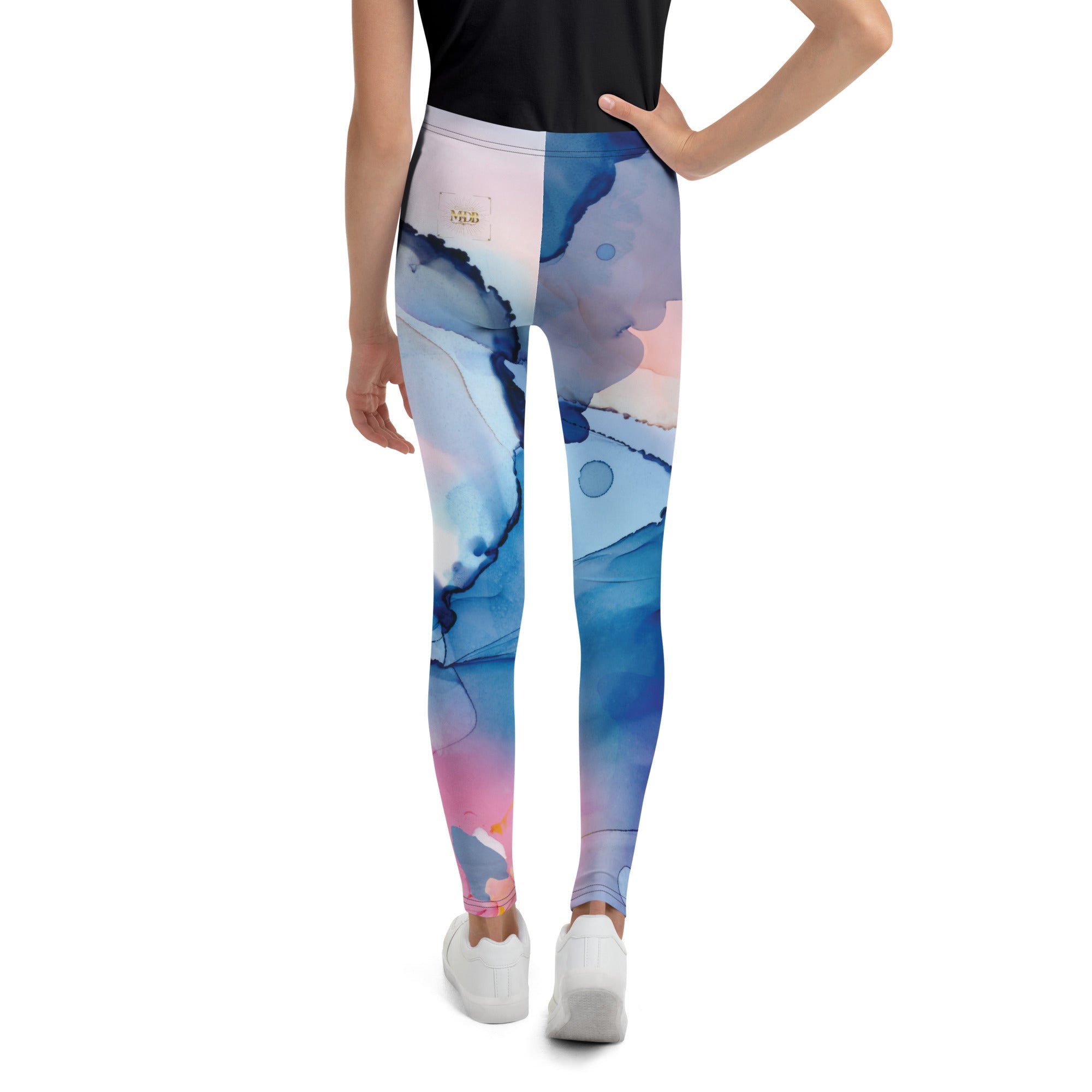 MDB Watercolor splash Youth Leggings - The Million Dollar Bill Co.