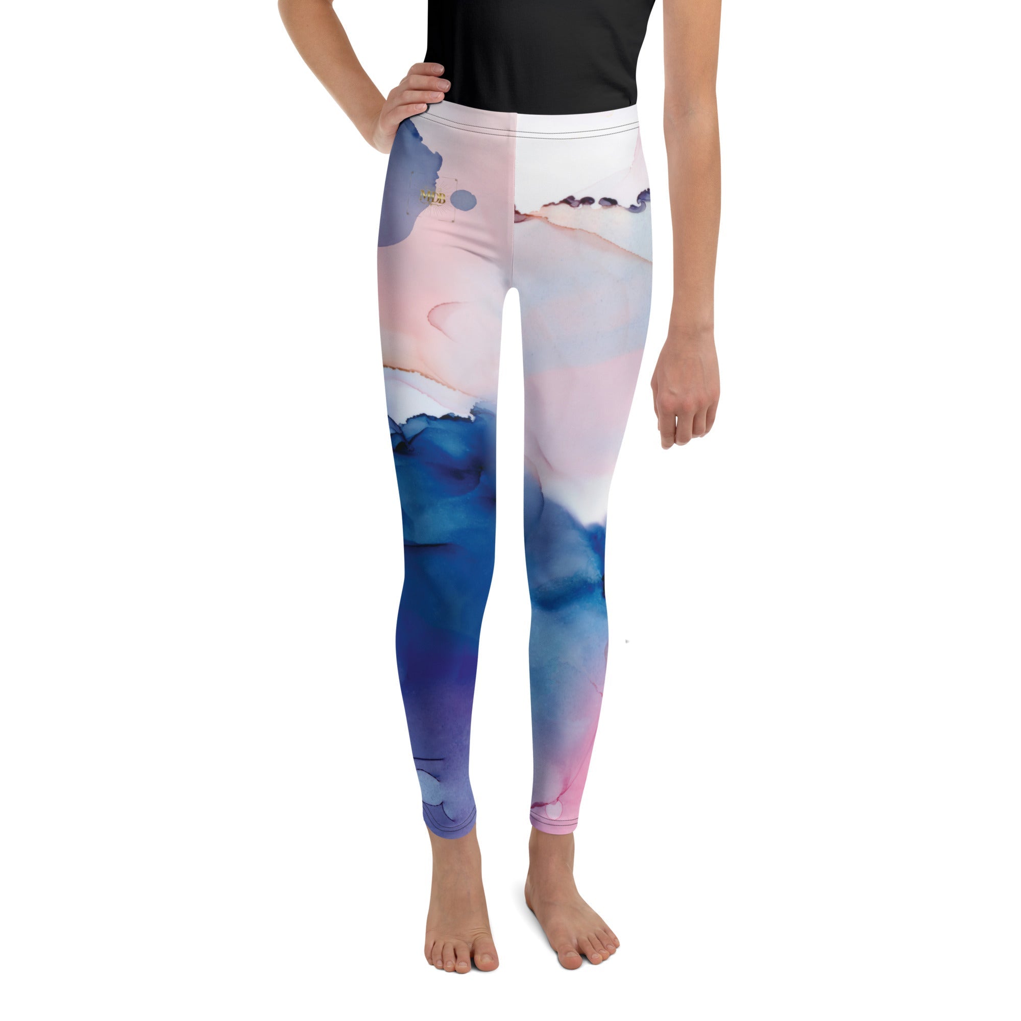 MDB Watercolor splash Youth Leggings - The Million Dollar Bill Co.