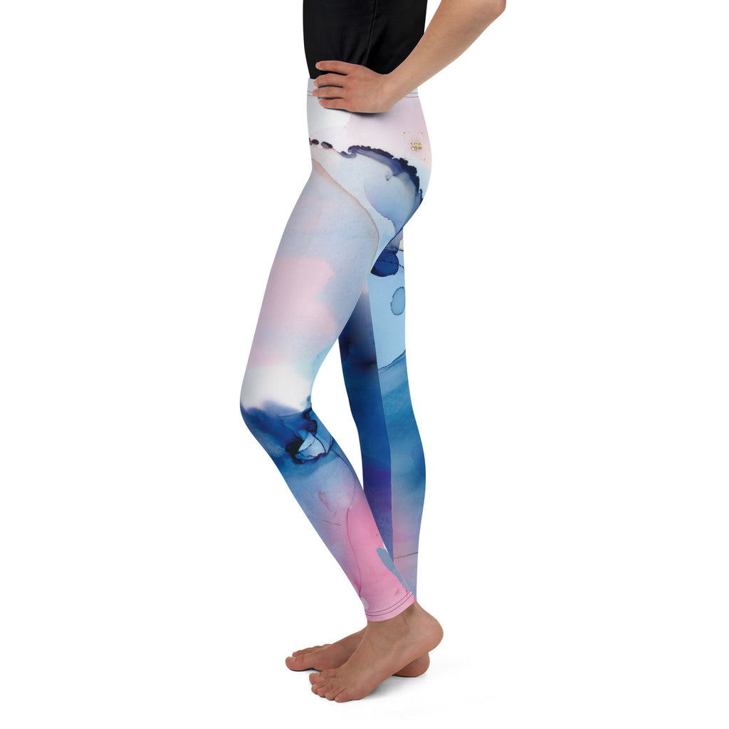 MDB Watercolor splash Youth Leggings - The Million Dollar Bill Co.