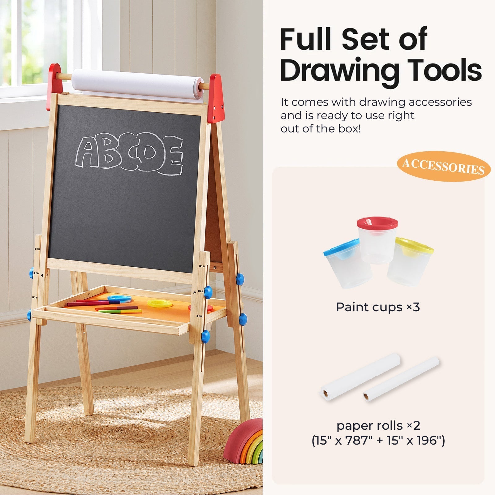 Million Dollar Babies presents: Tiny Land® 3 - in - 1 Art Easel for Kids - The Million Dollar Bill Co.