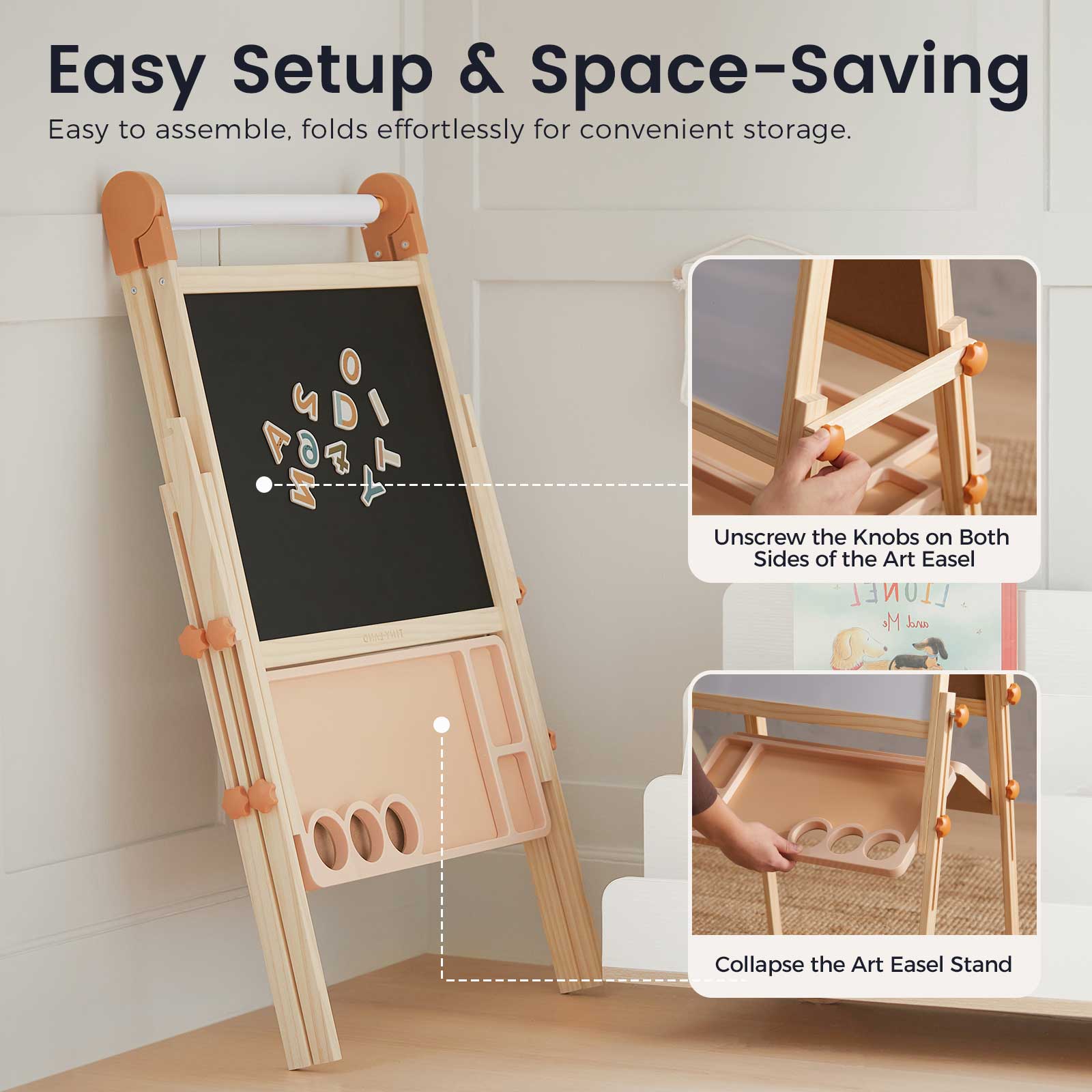 Million Dollar Babies presents: Tiny Land® Magnitales Easel for Kids - The Million Dollar Bill Co.