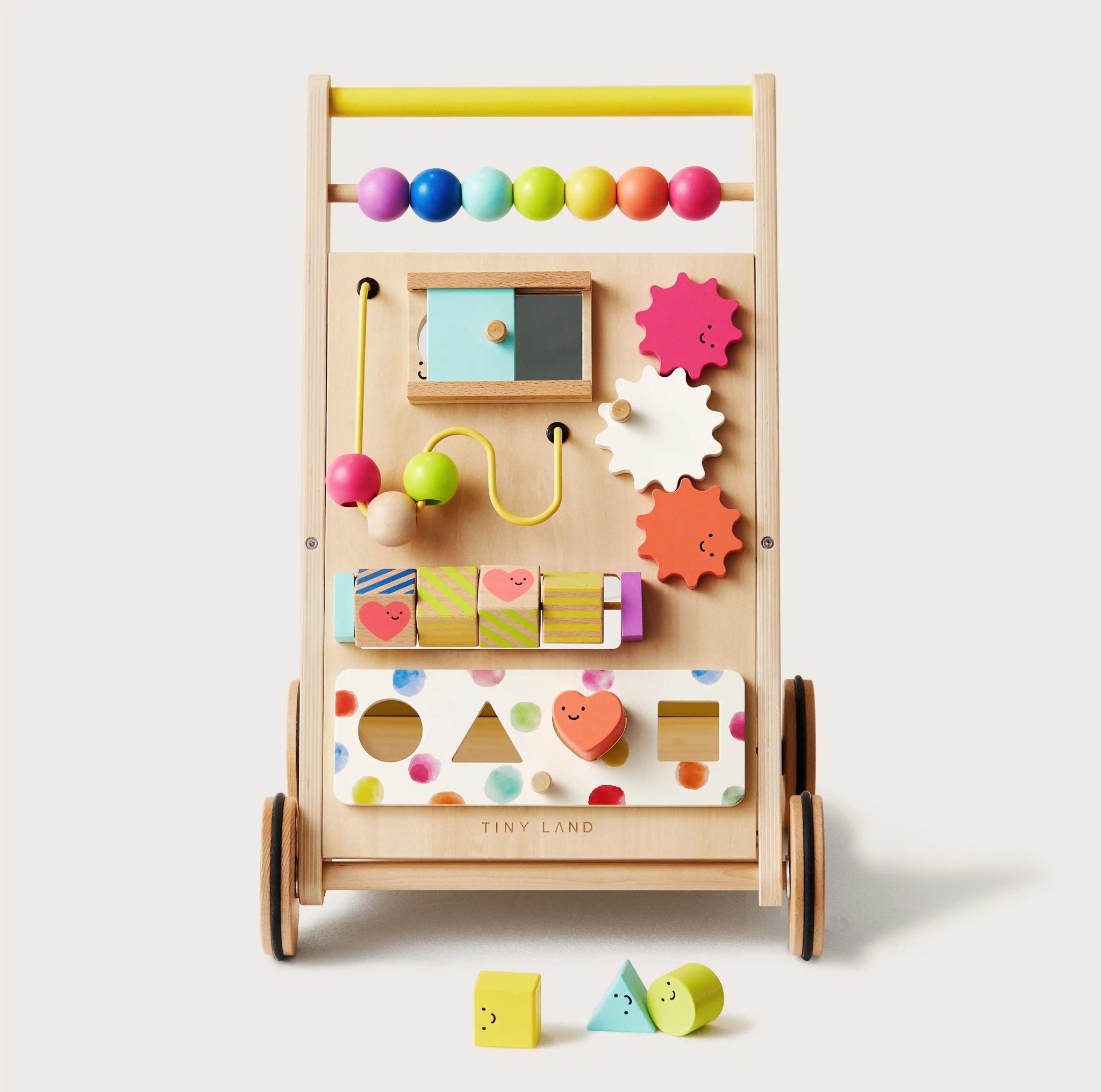 Million Dollar Babies presents: Tiny Land® Premium Natural Wooden Activity Walker - The Million Dollar Bill Co. baby walker