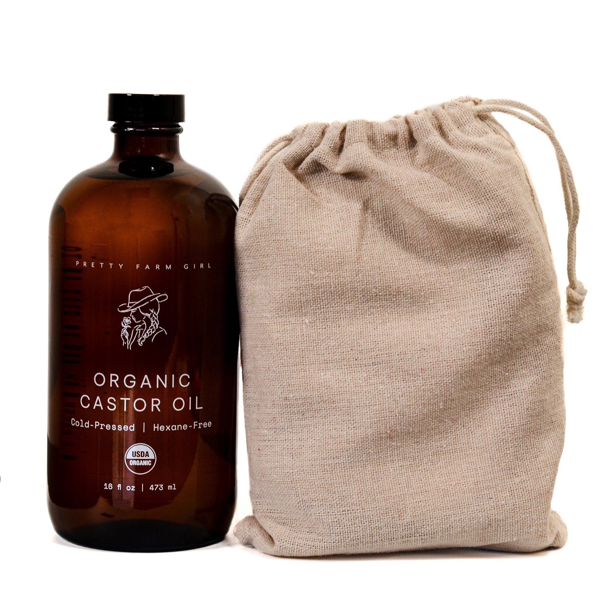 Million Dollar Beauty Organic Pure Castor Oil + Cloth Pack Bundle - The Million Dollar Bill Co.