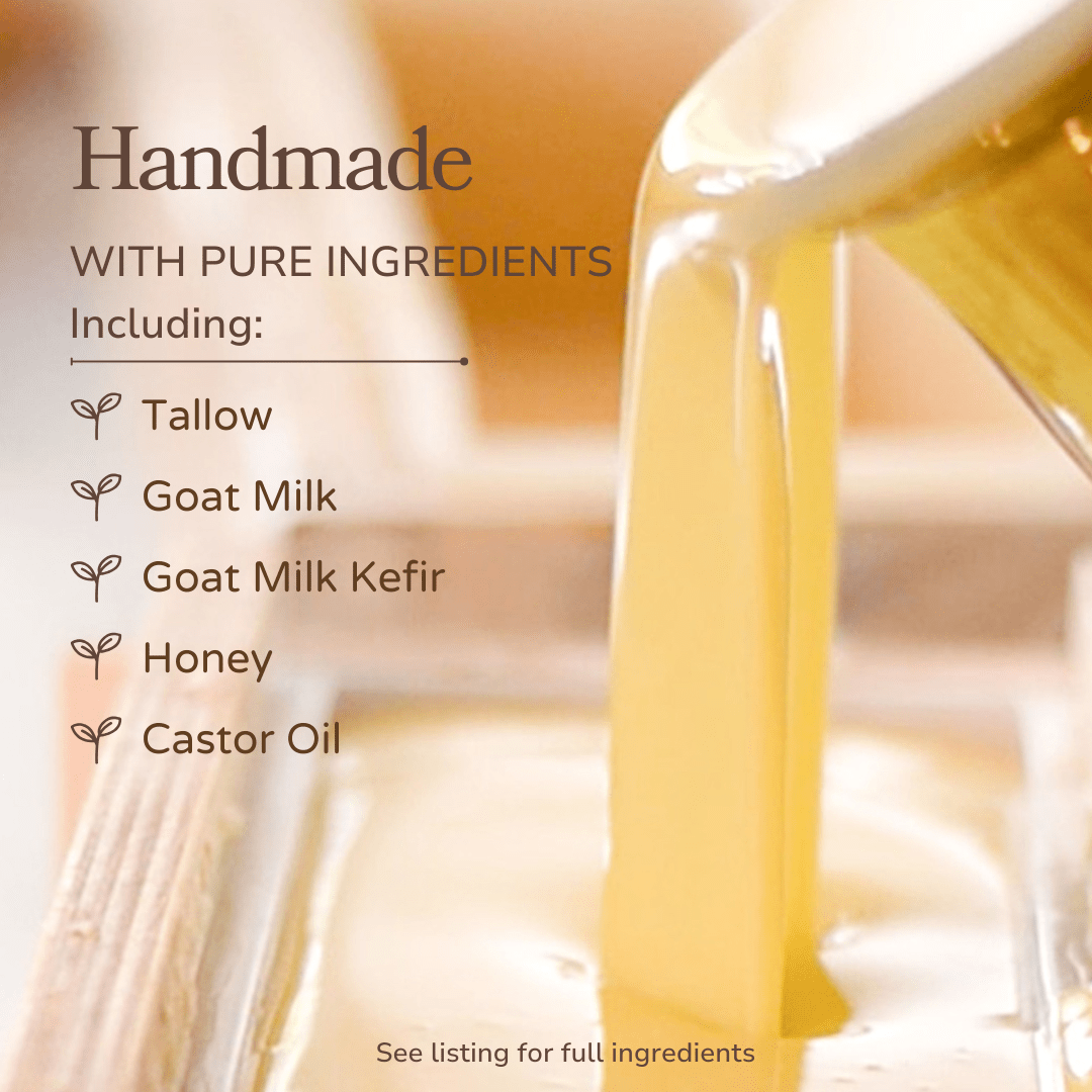 Million Dollar Bill Pure Tallow + Honey Fragrance Free Handmade Tallow and Goat Milk Soap Bar - The Million Dollar Bill Co.