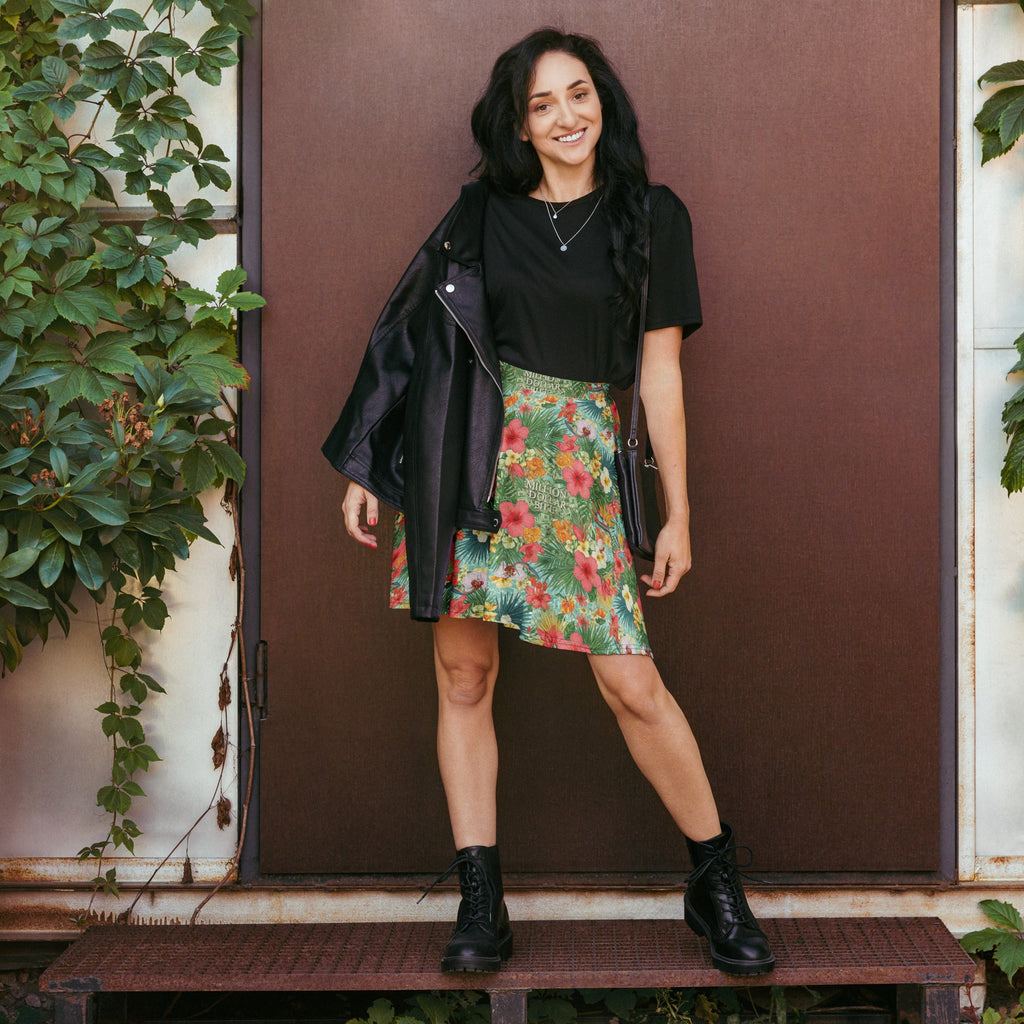 MDB Co. FLORAL PRINT Skater Skirt - The Million Dollar Bill Co. CUT-SEW