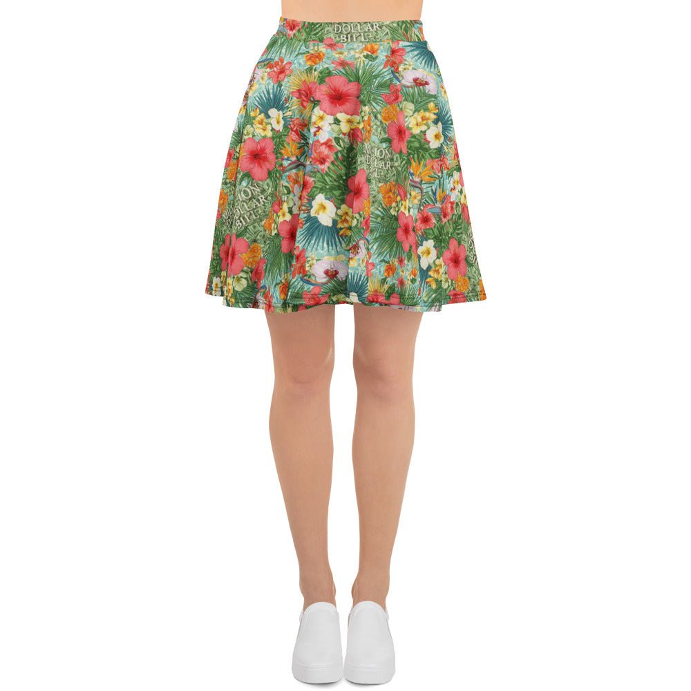 MDB Co. FLORAL PRINT Skater Skirt - The Million Dollar Bill Co. CUT-SEW