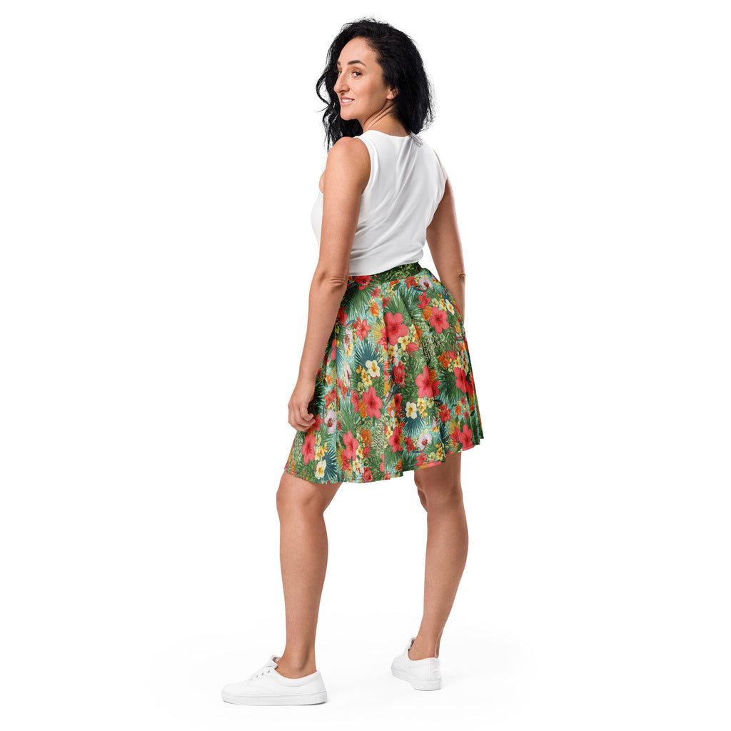 MDB Co. FLORAL PRINT Skater Skirt - The Million Dollar Bill Co. CUT-SEW