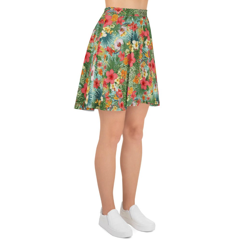 MDB Co. FLORAL PRINT Skater Skirt - The Million Dollar Bill Co. CUT-SEW